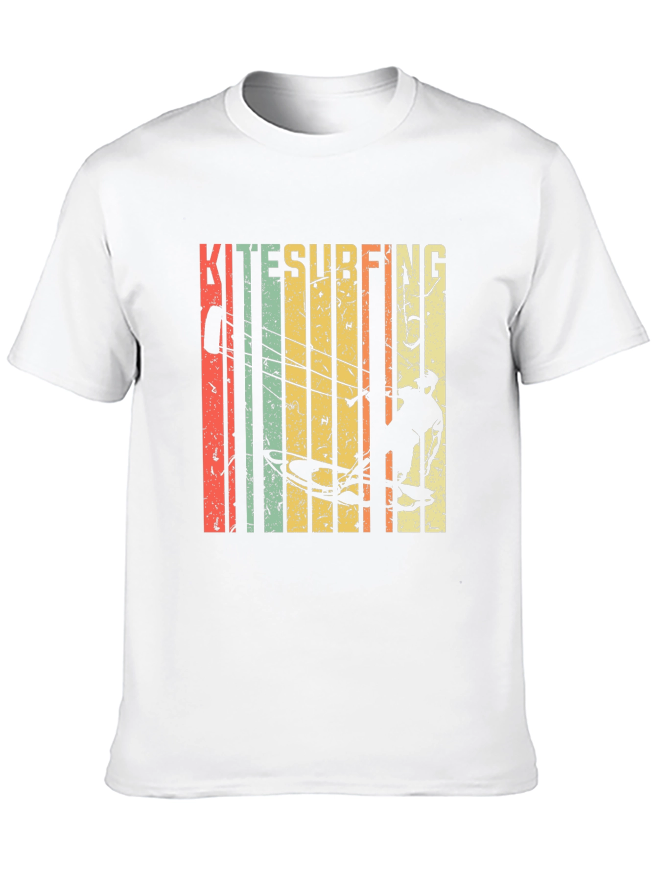Black Kitesurfing Graphic Tee - Retro Style Surf Shirt view 10
