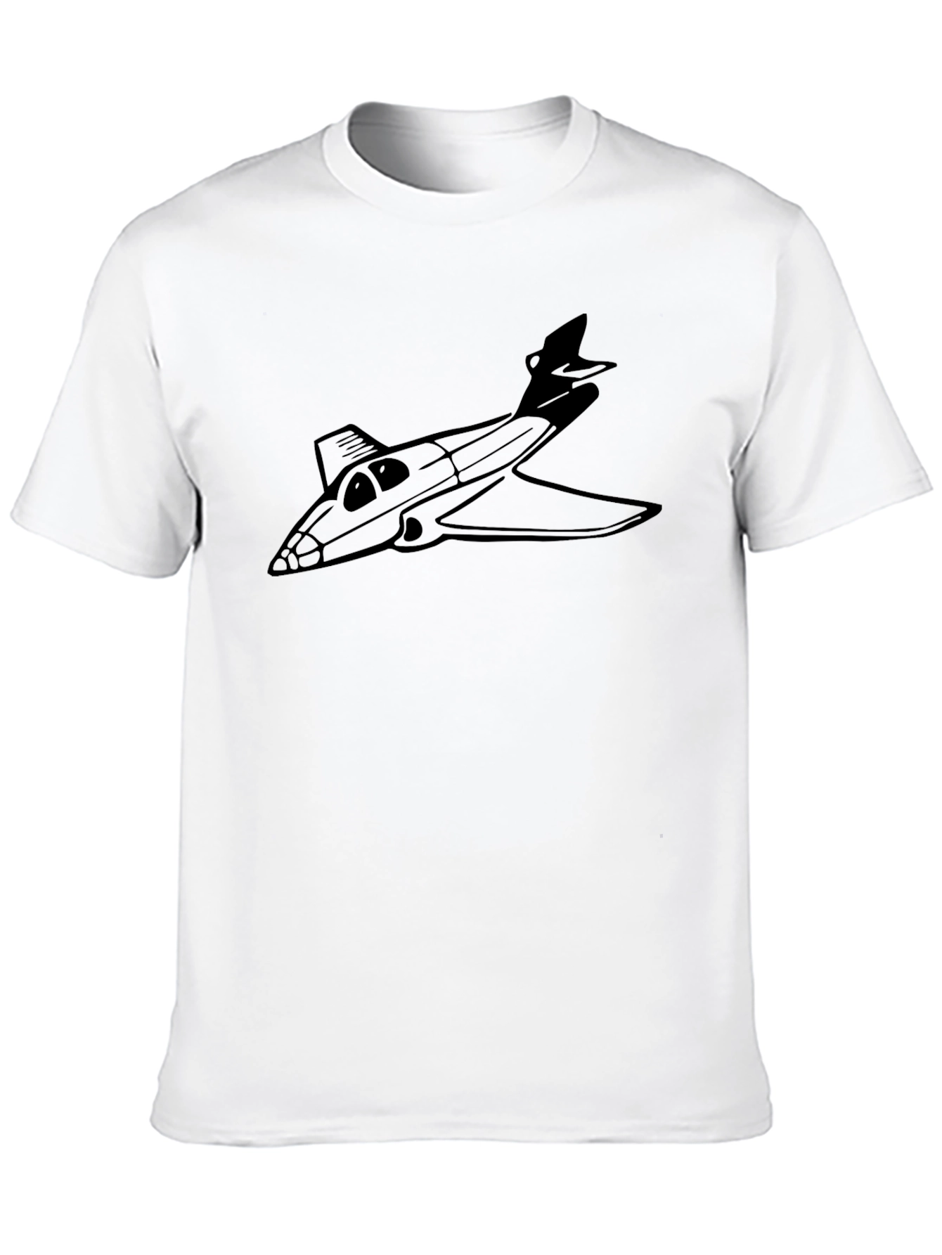 Black Jet Graphic Tee - Black Cotton Blend T-Shirt view 10
