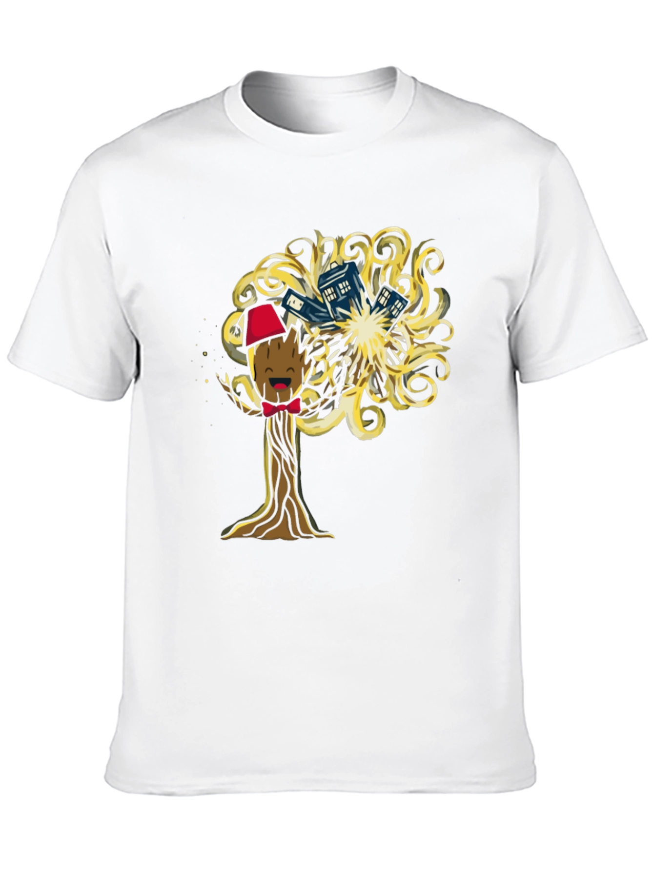 Black Dr Who Groot Mashup T-Shirt view 10