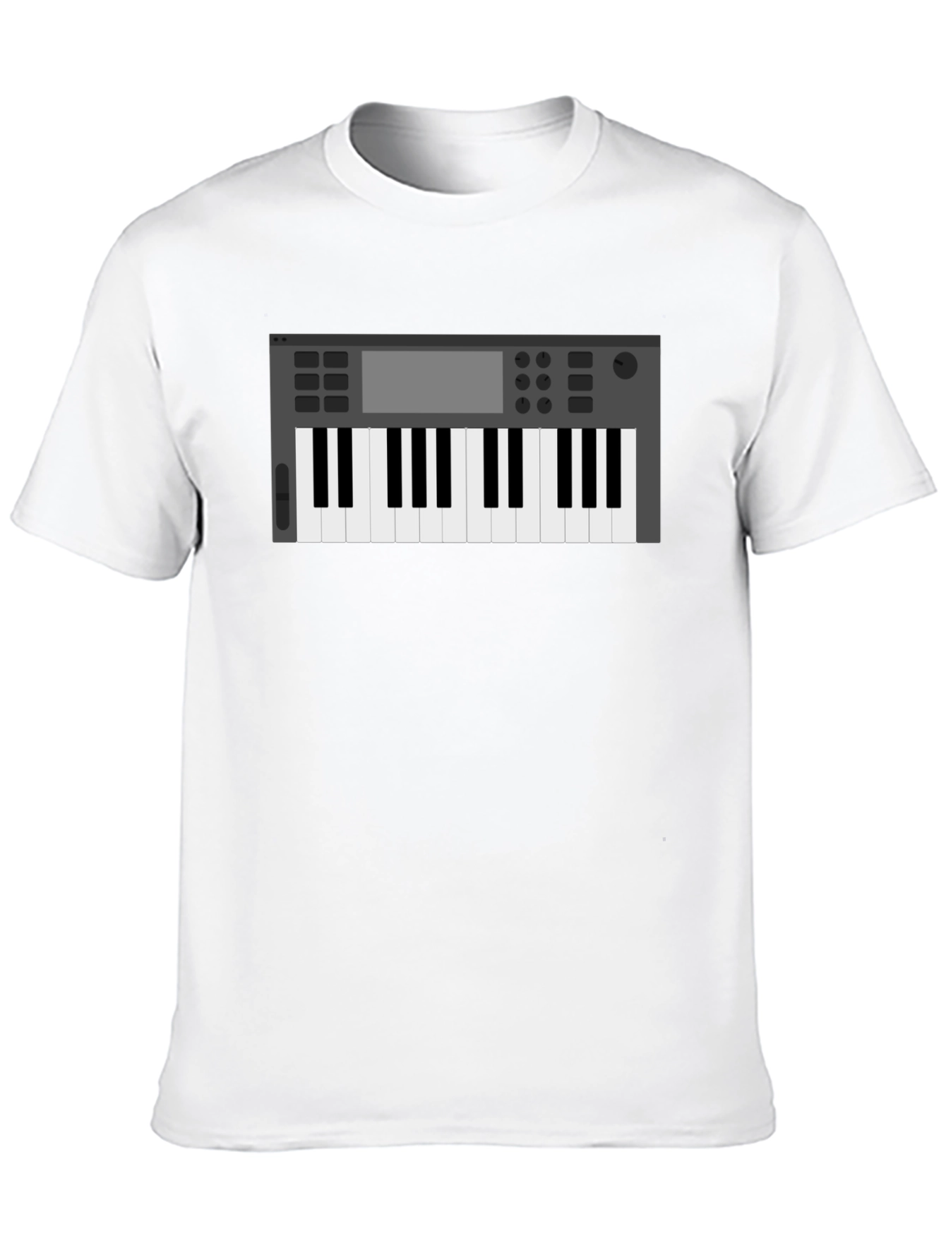 Black Synth Keyboard T-Shirt - Music Producer Tee view 10
