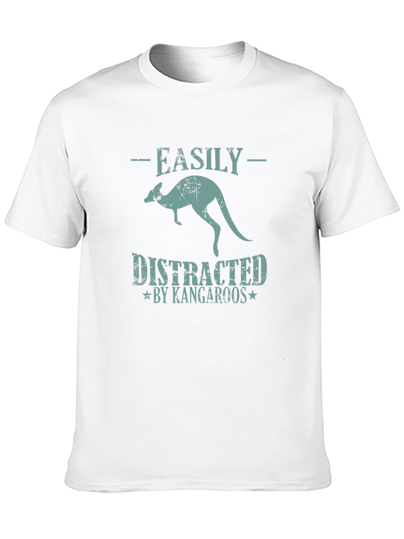 Black Easily Distracted by Kangaroos T-Shirt view 10
