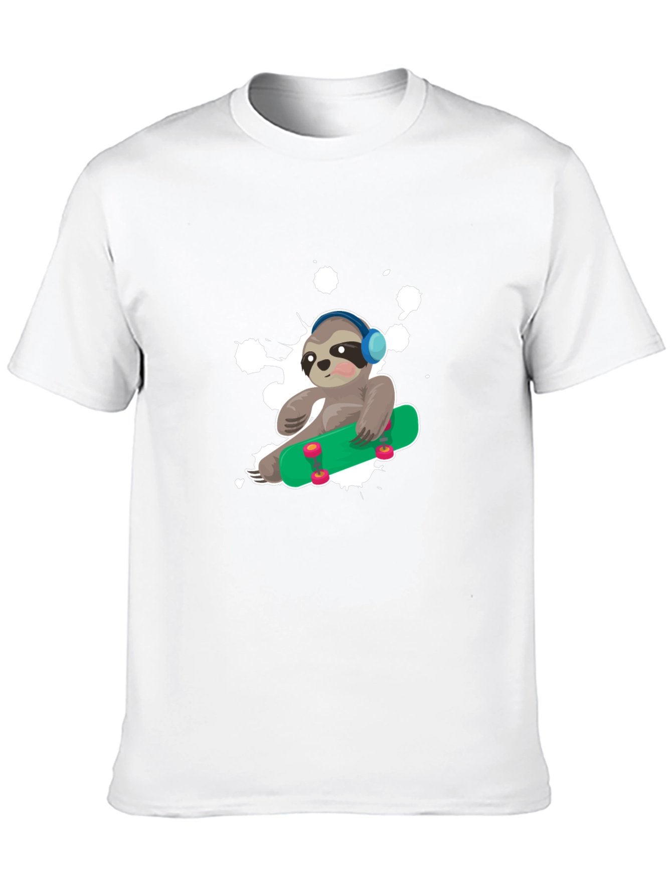 Black Sloth Skateboard Graphic T-Shirt - Trendy Casual Wear view 10