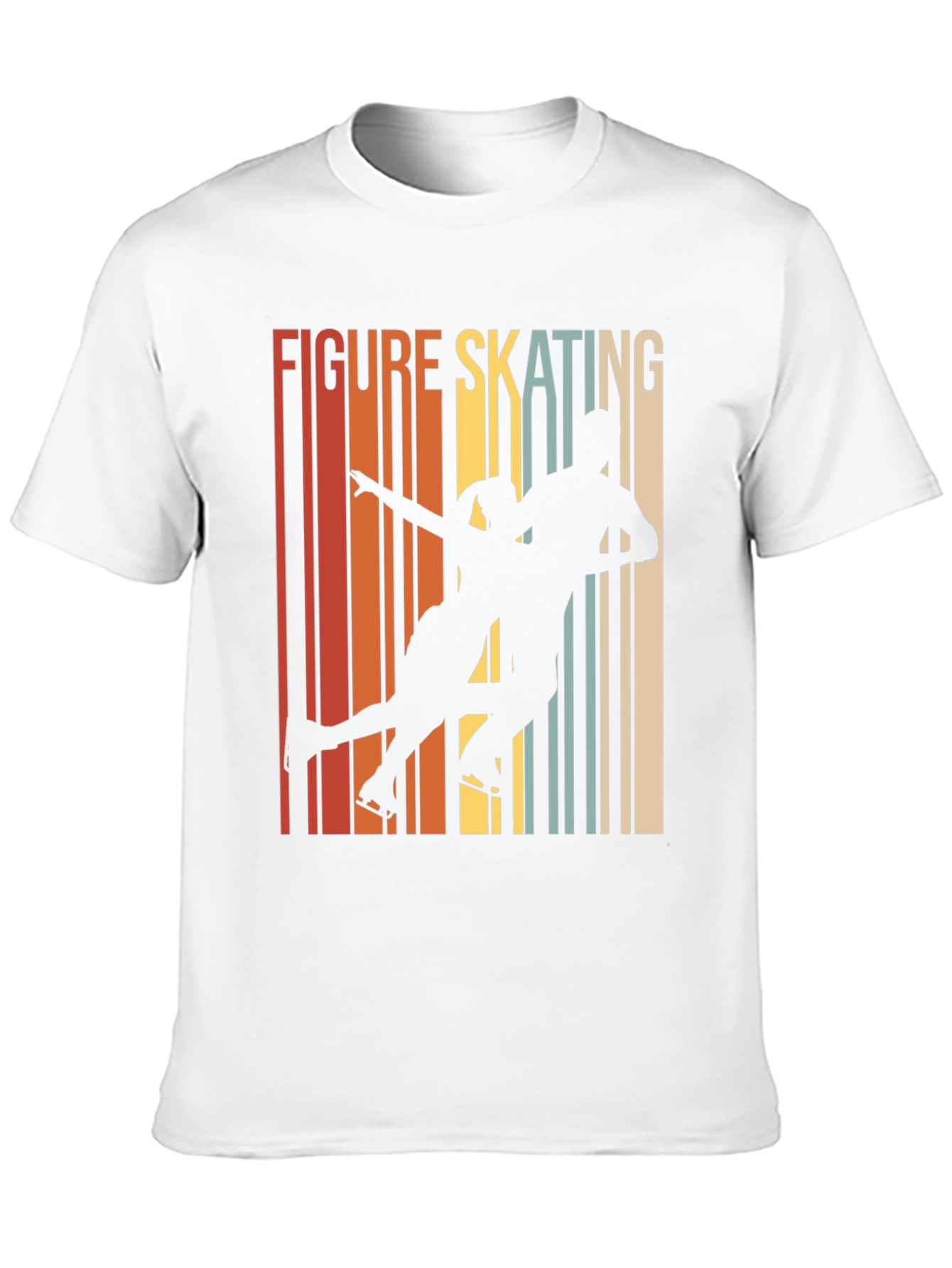 Black Figure Skating Retro T-Shirt view 10