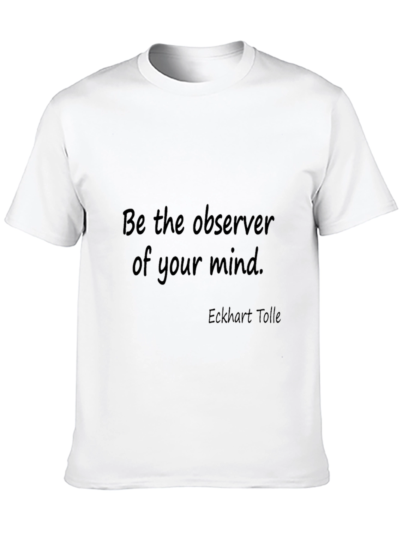 Black Observer Mindset Tee - Eckhart Tolle Inspired Black T-Shirt view 10
