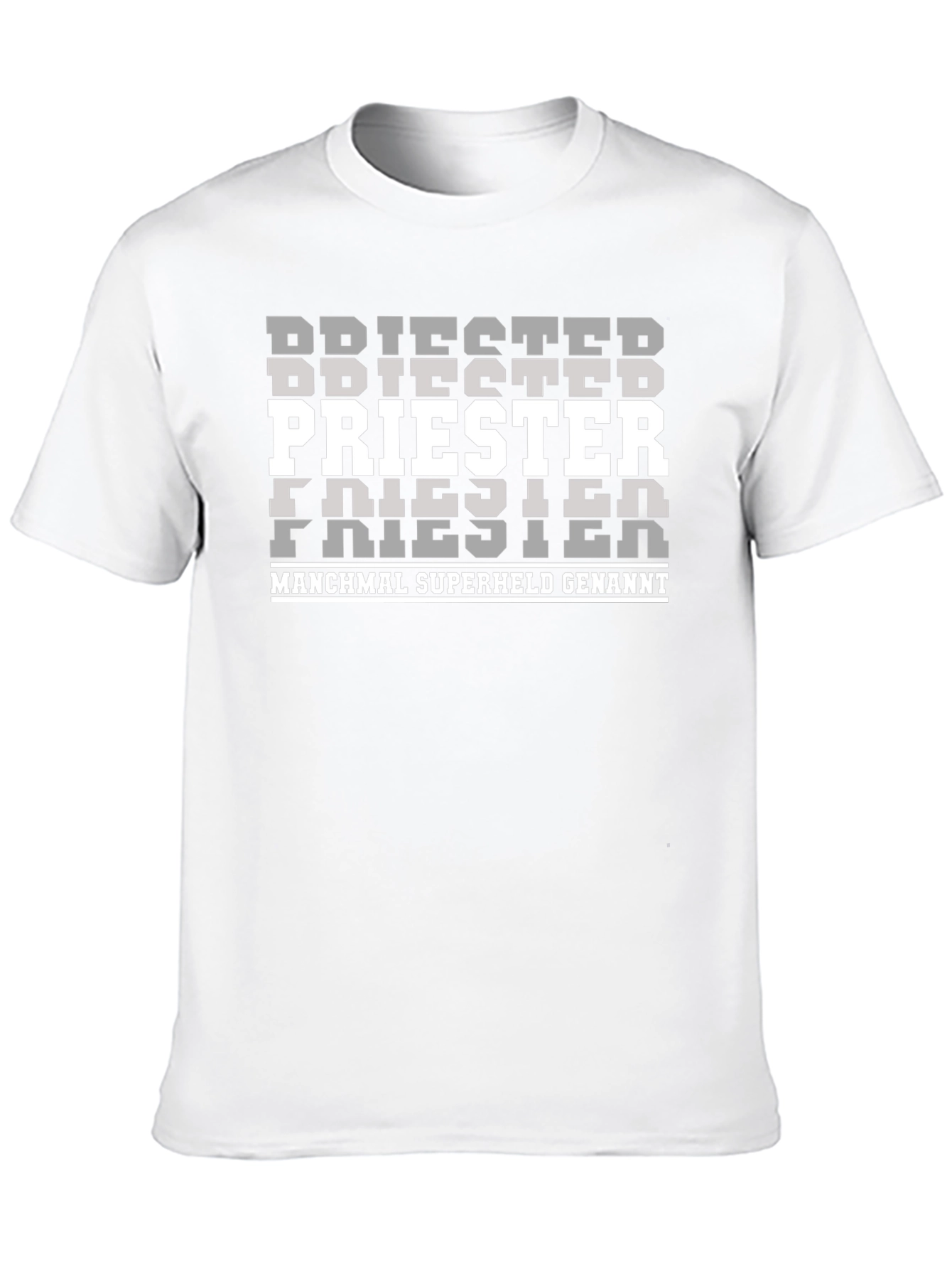 Black Priester Superheld T-Shirt view 10