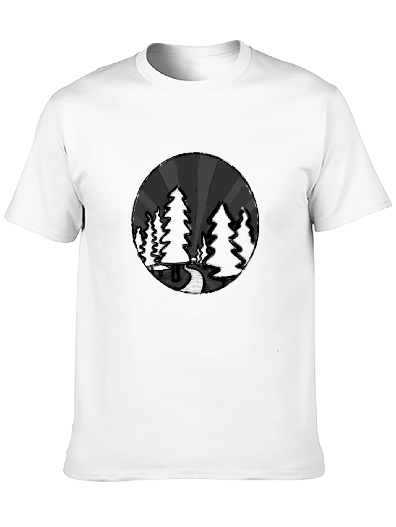 Black Nature Vista Graphic Tee - Soft Cotton Blend view 10