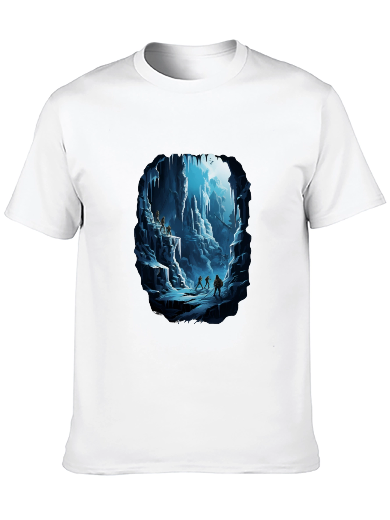 Black Icy Cave Graphic Black T-Shirt view 10
