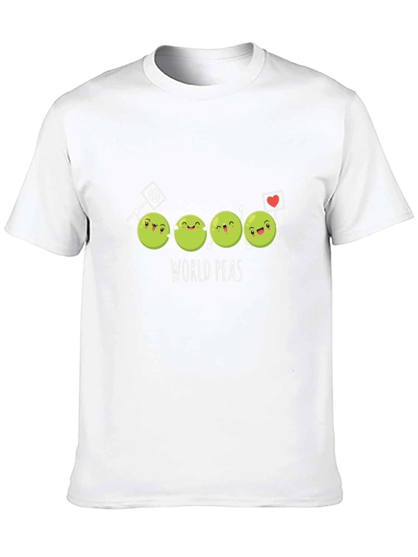Black World Peas T-Shirt - Funny Cartoon Graphic Tee view 10