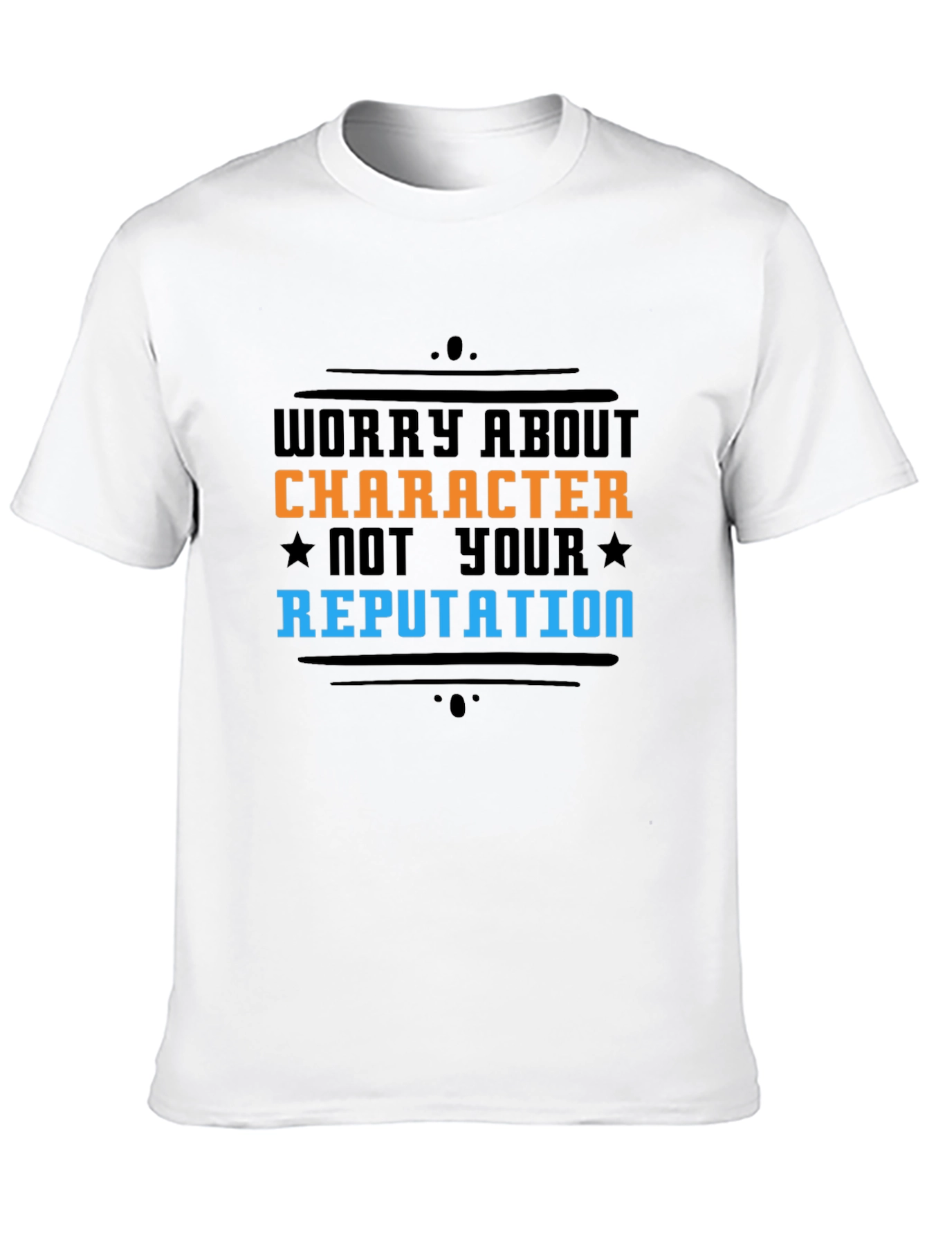 Black Worry About Character T-Shirt view 10