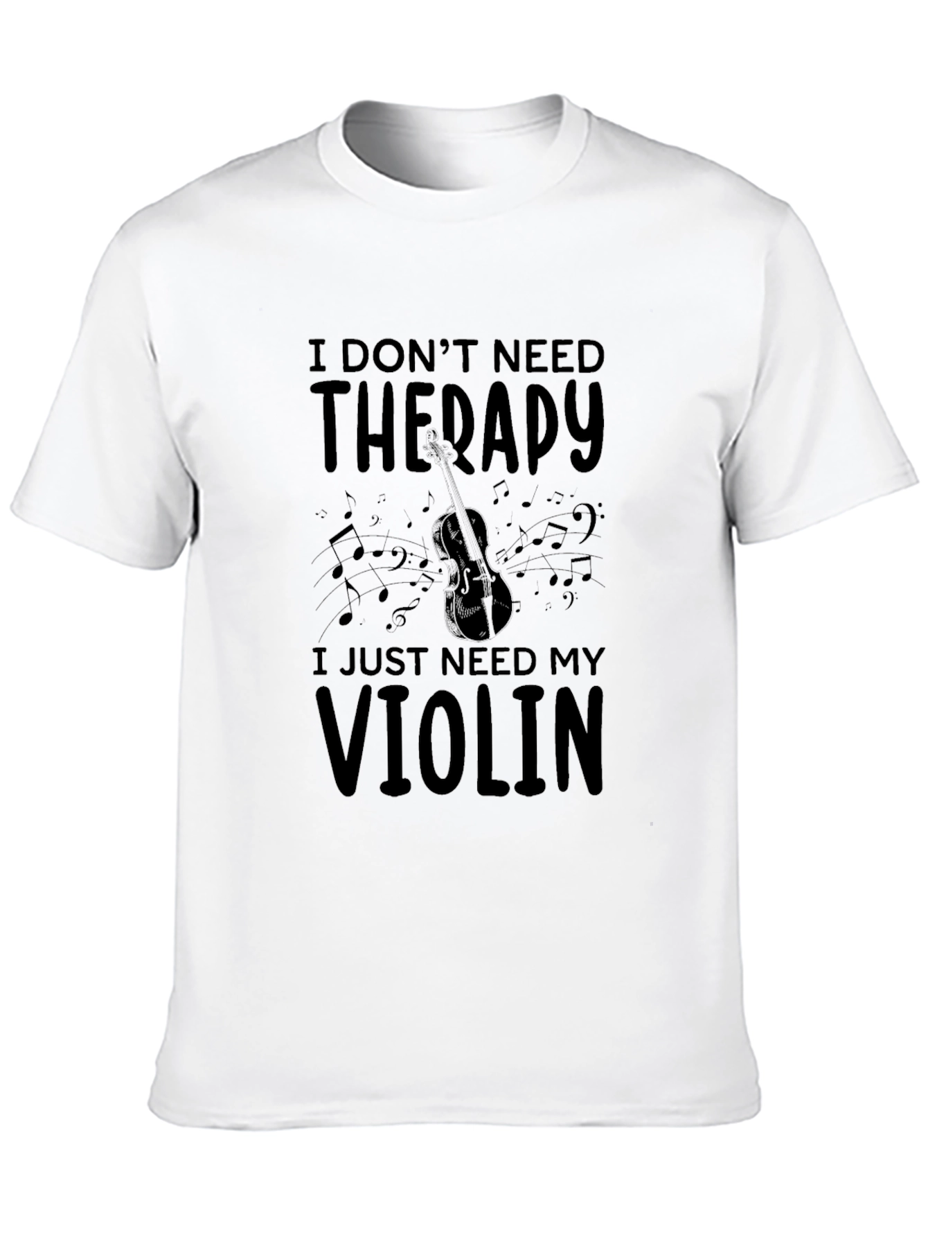 Black I Don't Need Therapy, I Just Need My Violin T-Shirt view 10