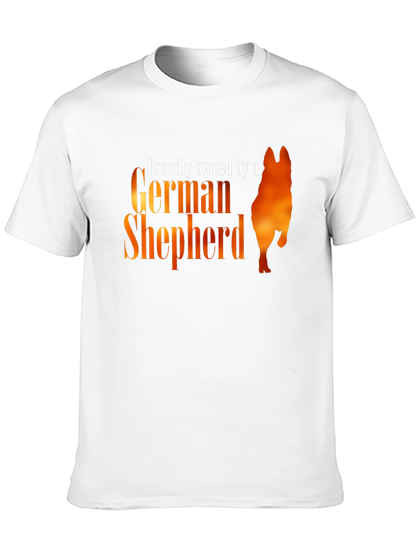 Black Proudly Owned by a German Shepherd T-Shirt view 10