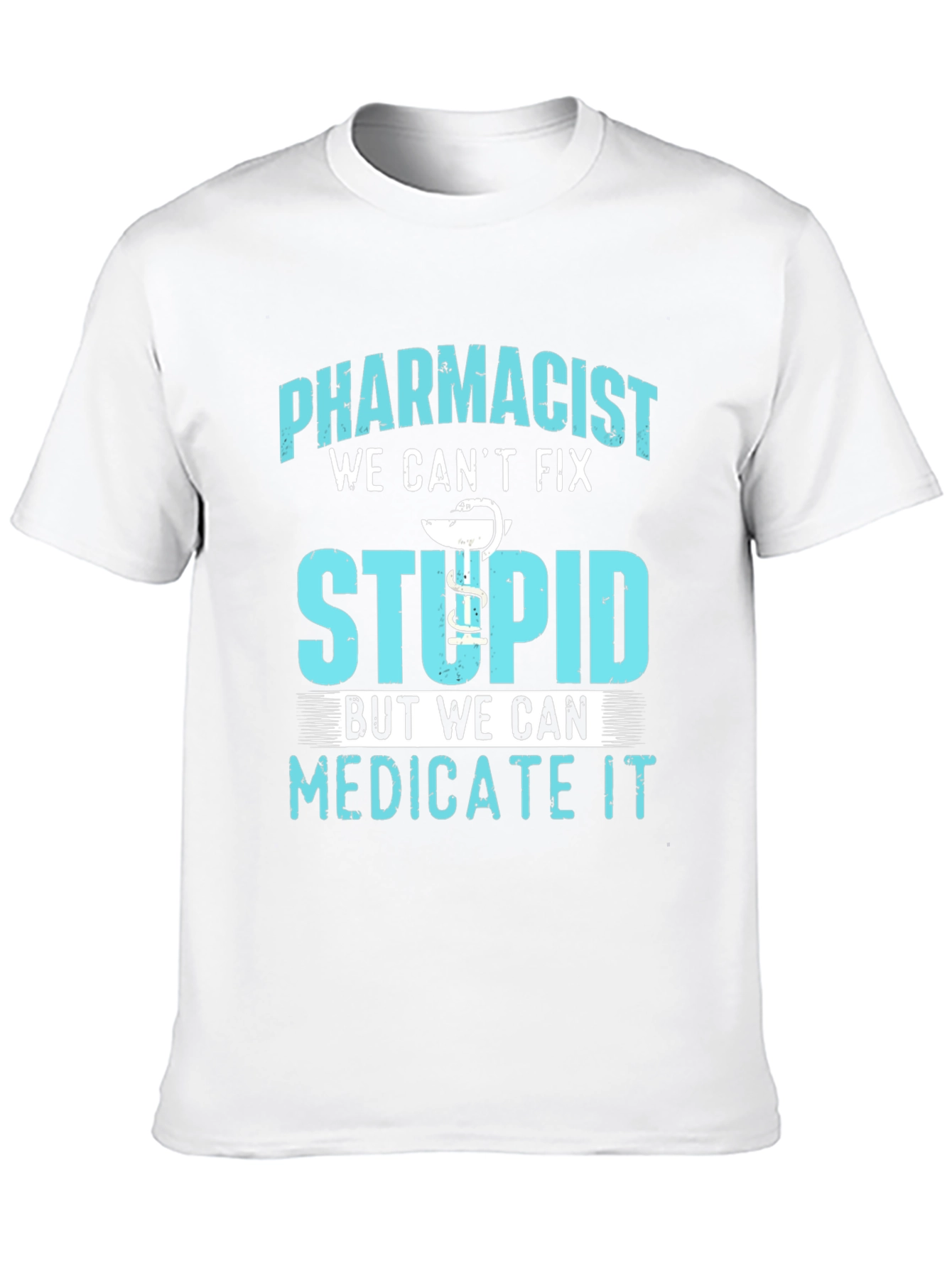 Black Pharmacist Funny T-Shirt Medicate Stupid view 10