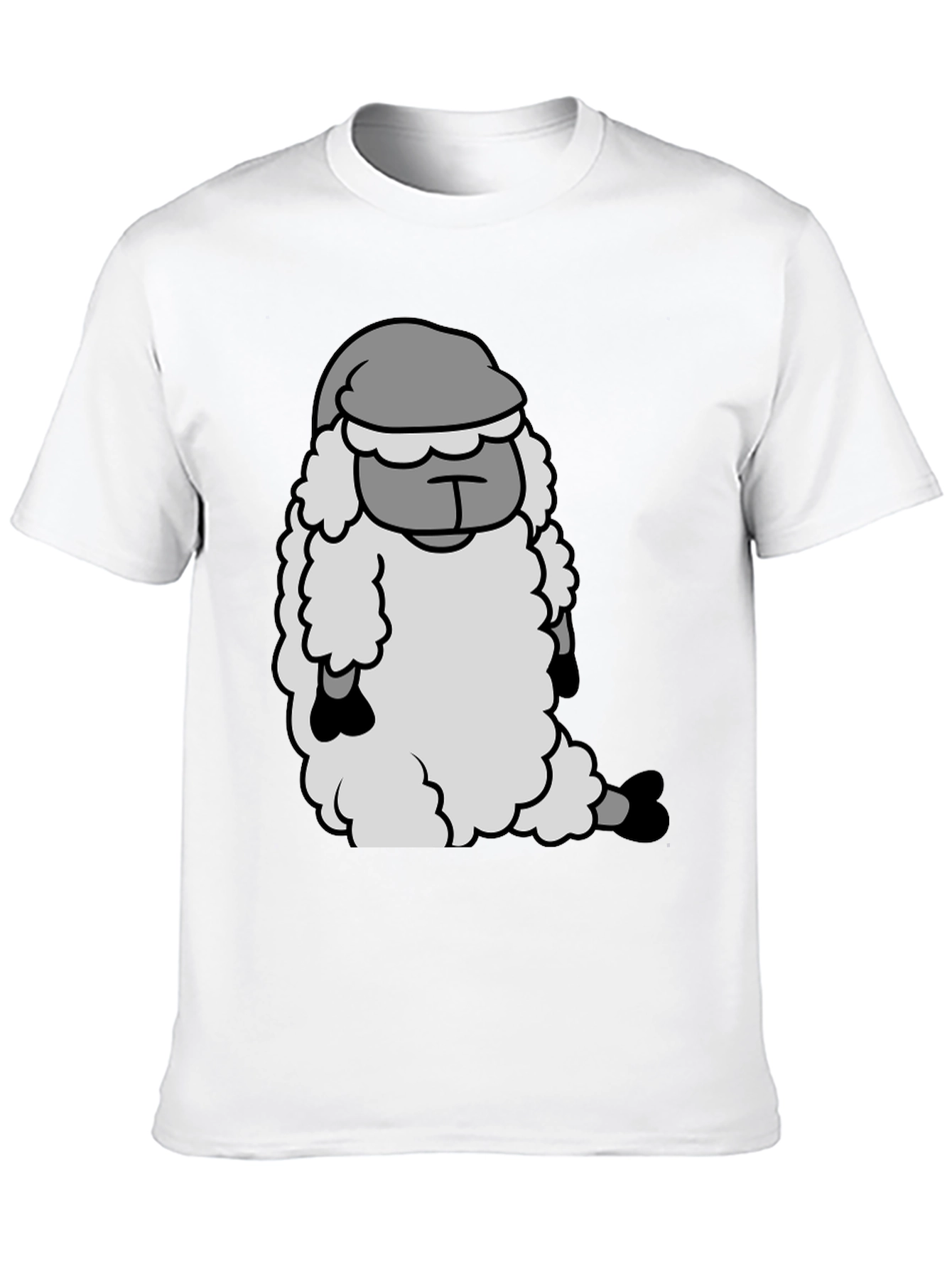 Black Sleepy Sheep Graphic Tee - Soft Cotton Comfort view 10