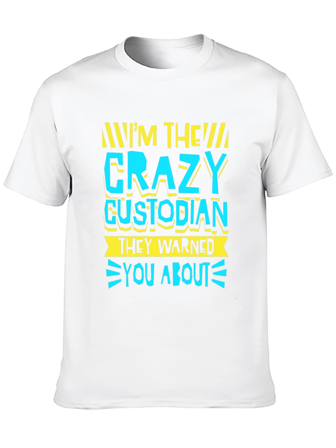 Black Crazy Custodian T-Shirt - Funny Novelty Tee view 10