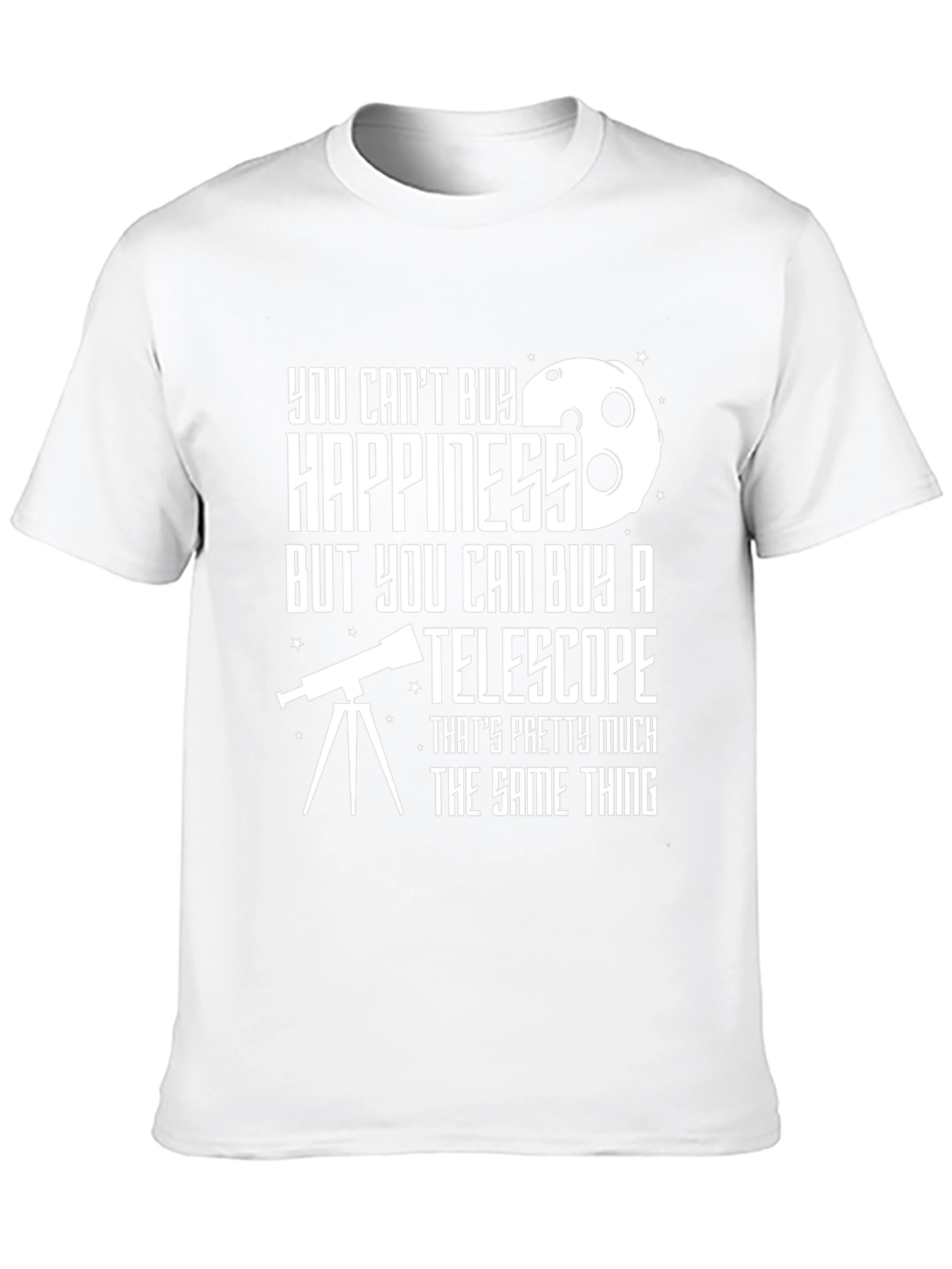 Black Telescope T-Shirt: Buy a Telescope, Buy Happiness view 10