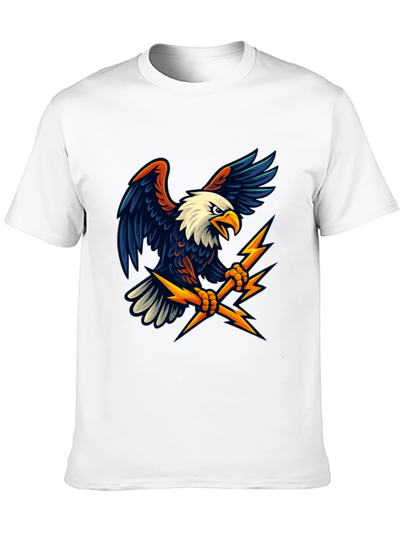 Black Eagle Lightning Bolt Graphic T-Shirt view 10