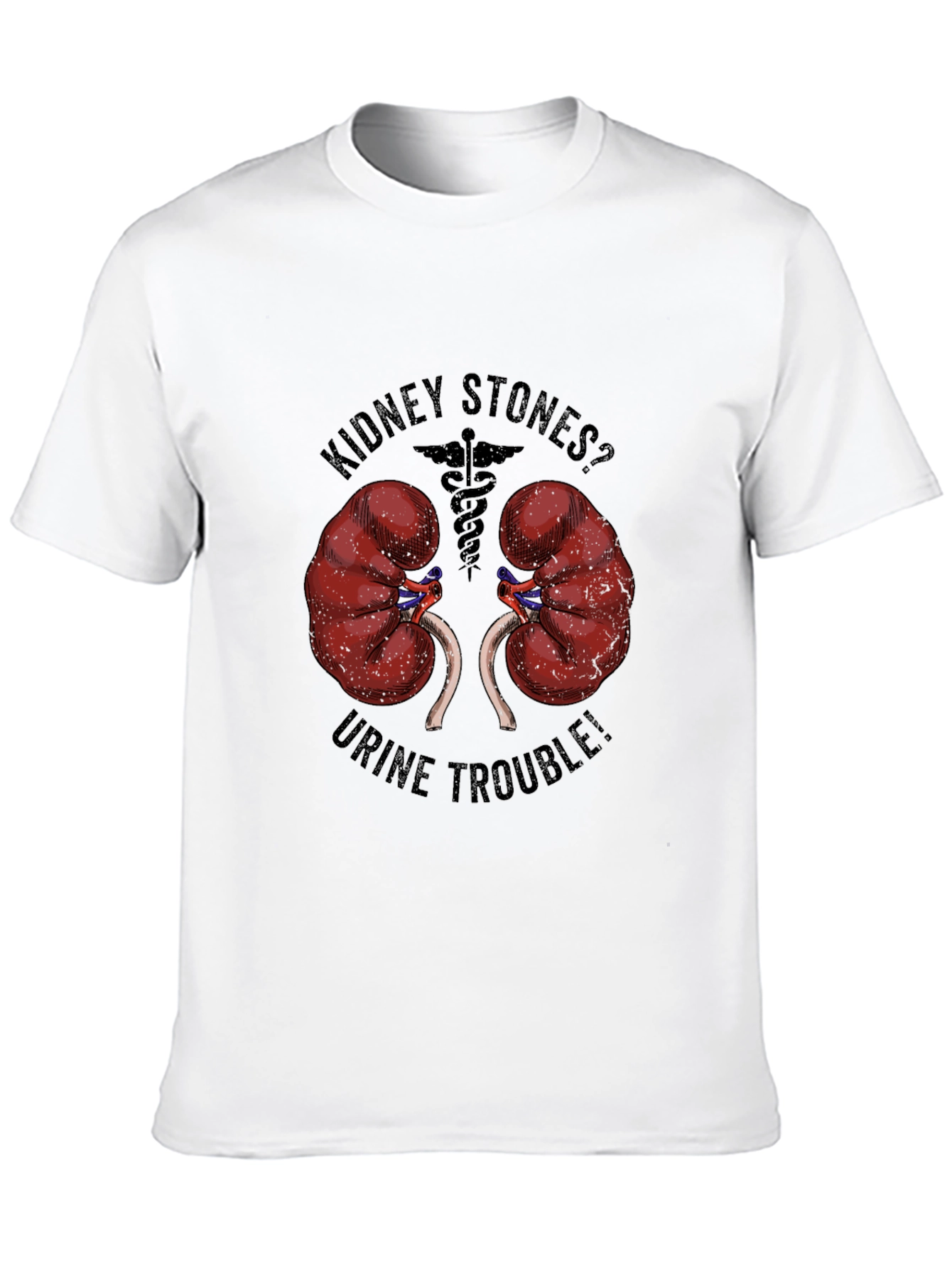 Black Kidney Stones? Urine Trouble! Funny Graphic Tee view 10