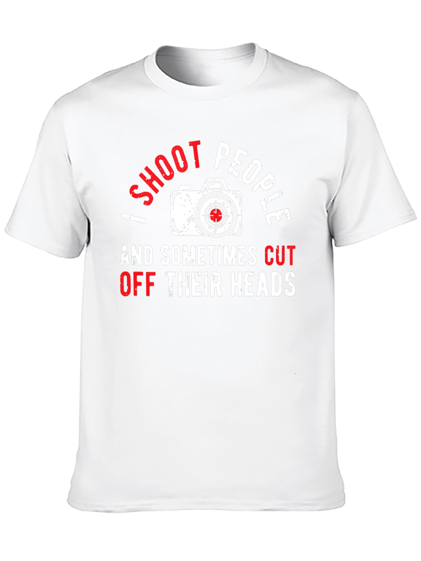 Black I Shoot People Funny Photography T-Shirt view 10