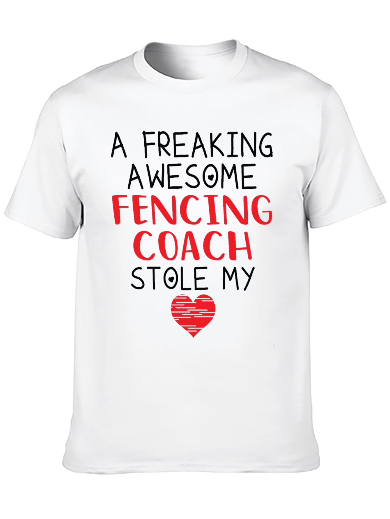 Black Fencing Coach Stole My Heart T-Shirt view 10