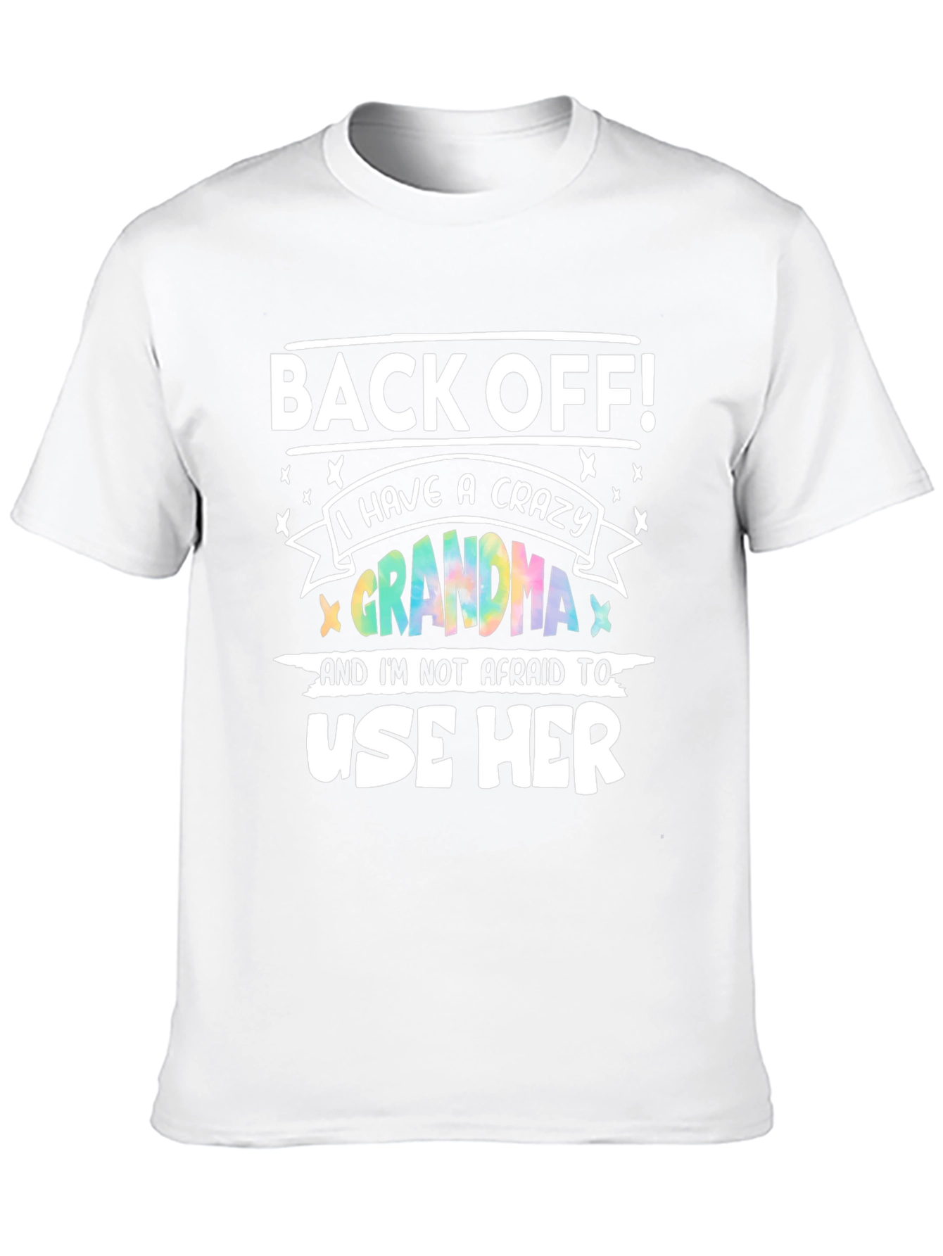 Black Crazy Grandma T-Shirt - Protective Grandchild Apparel view 10