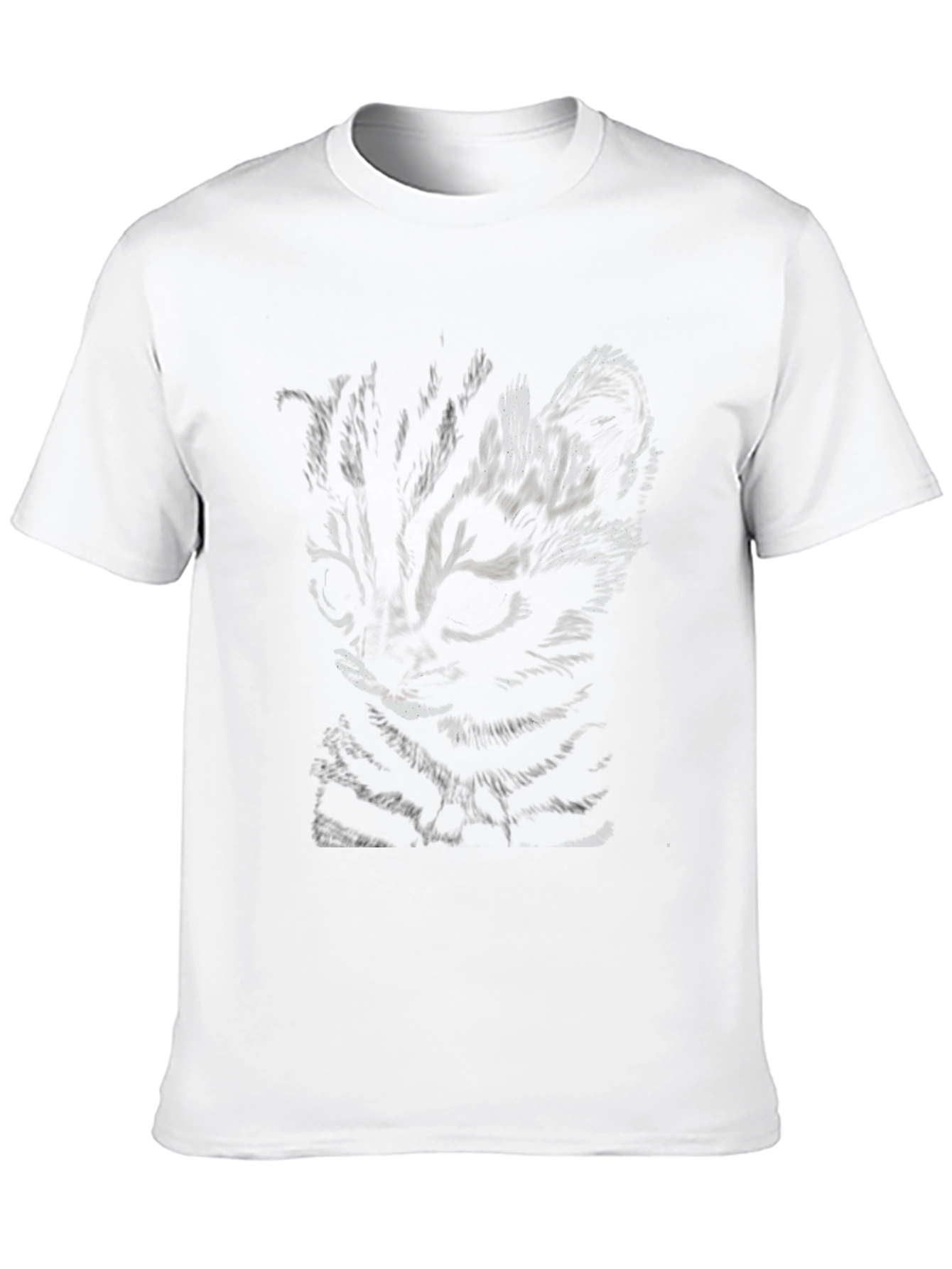 Black Kitten Sketch Graphic Tee - Soft Cotton Blend view 10