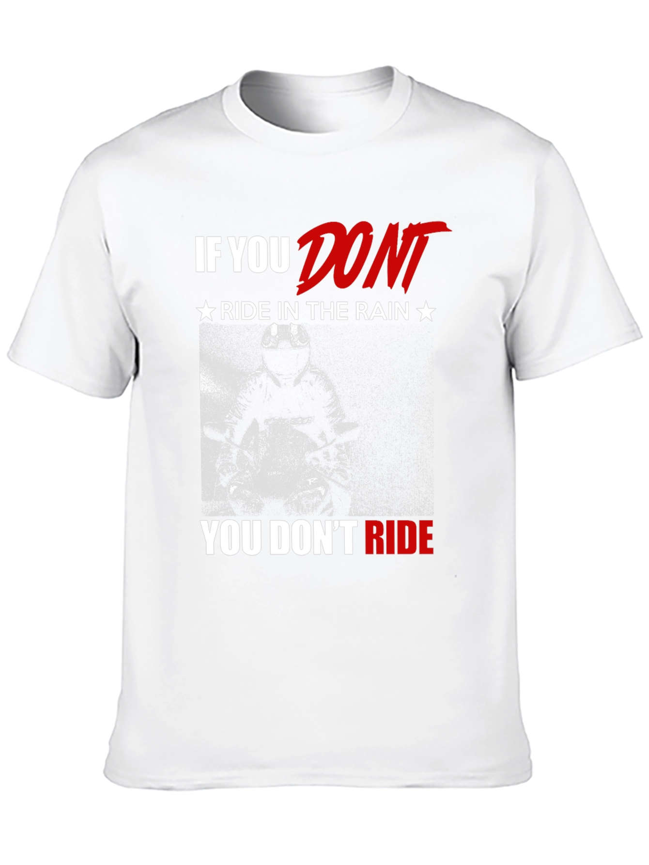 Black Riding in the Rain T-Shirt - Motorcycle Biker Tee view 10