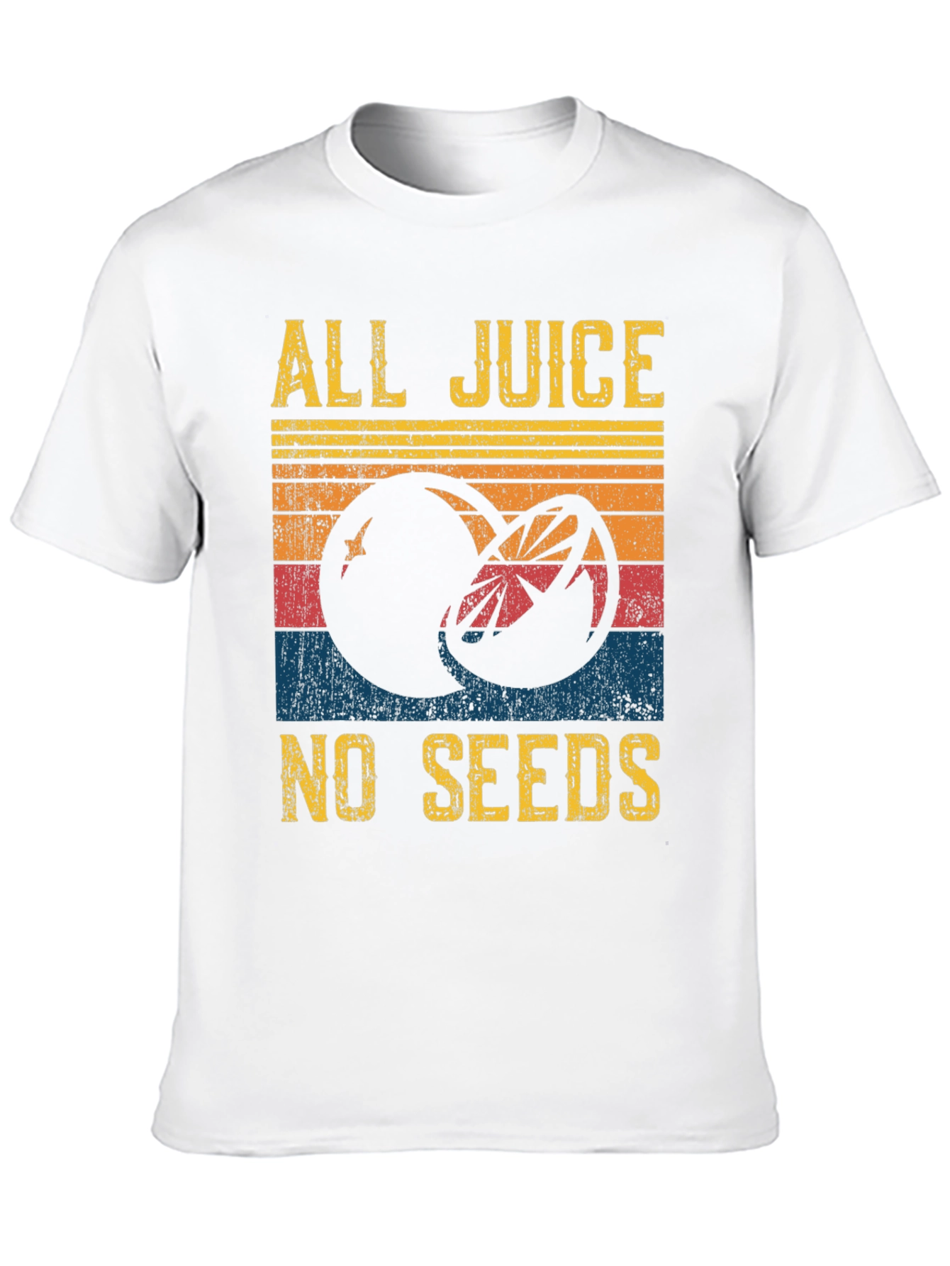 Black All Juice No Seeds Graphic Tee - Retro Fruit Design view 10
