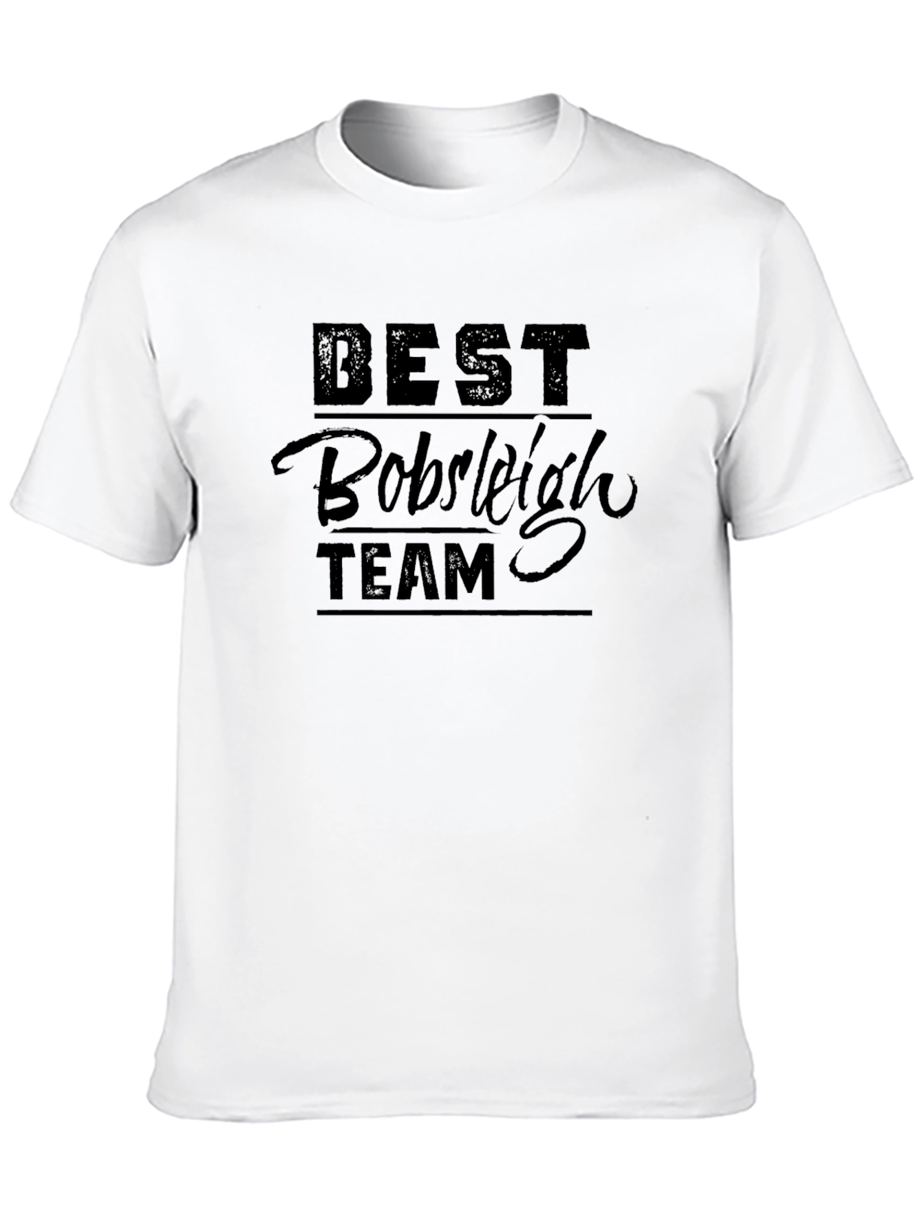 Best Bobsleigh Team T-Shirt - Black Crew Neck Tee - 10