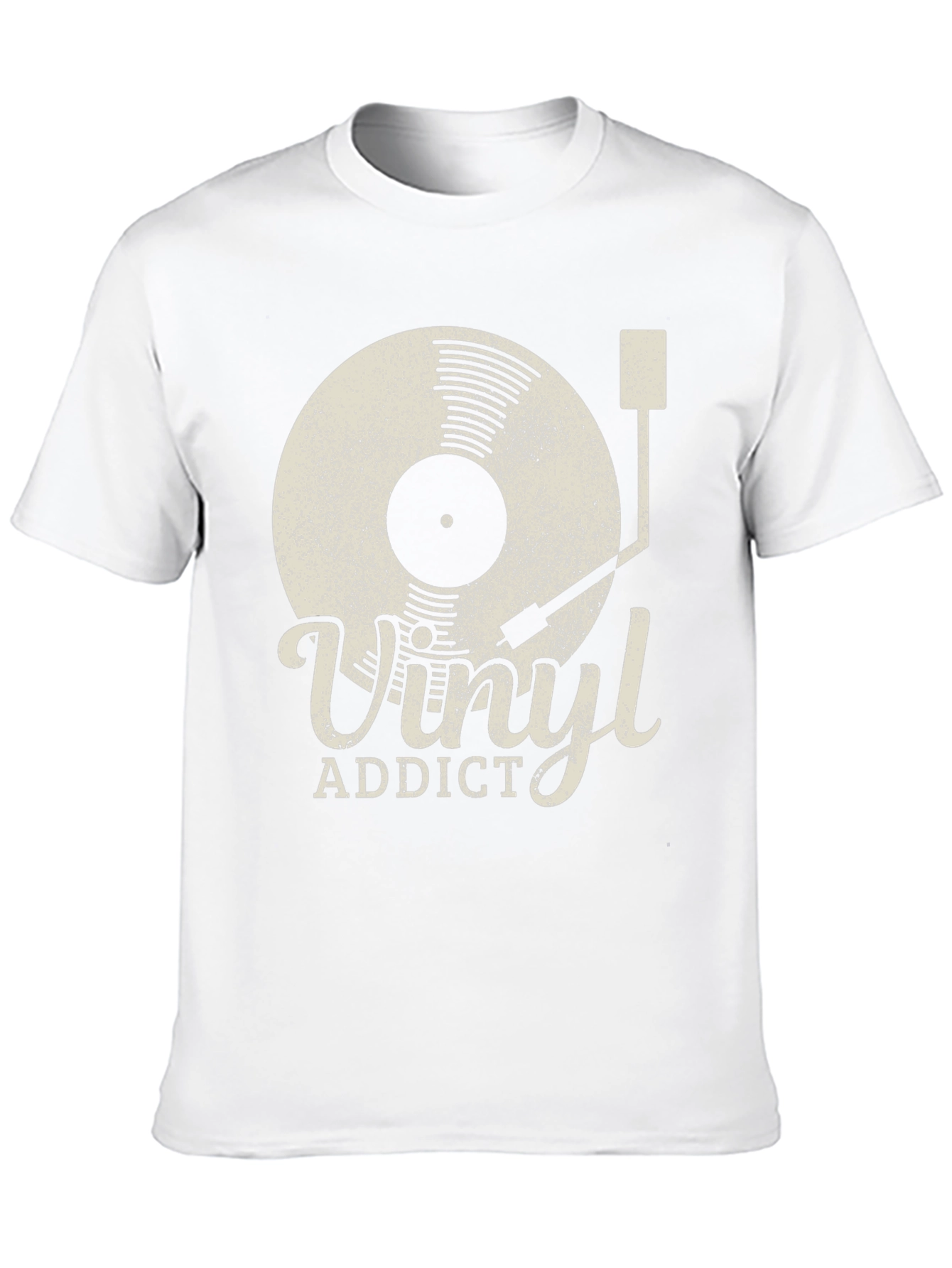 Black Vinyl Addict T-Shirt Retro Style Music Lover Tee view 10