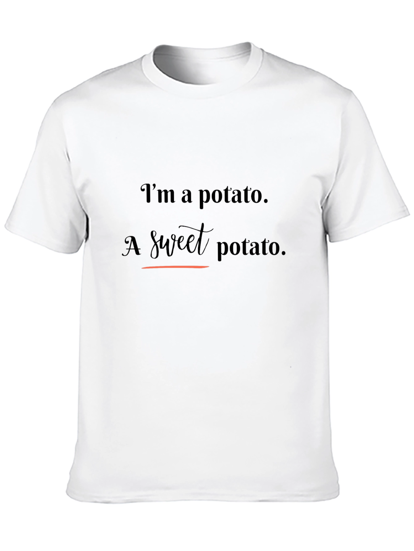 Black Funny Potato T-Shirt - I'm a Sweet Potato Tee view 10