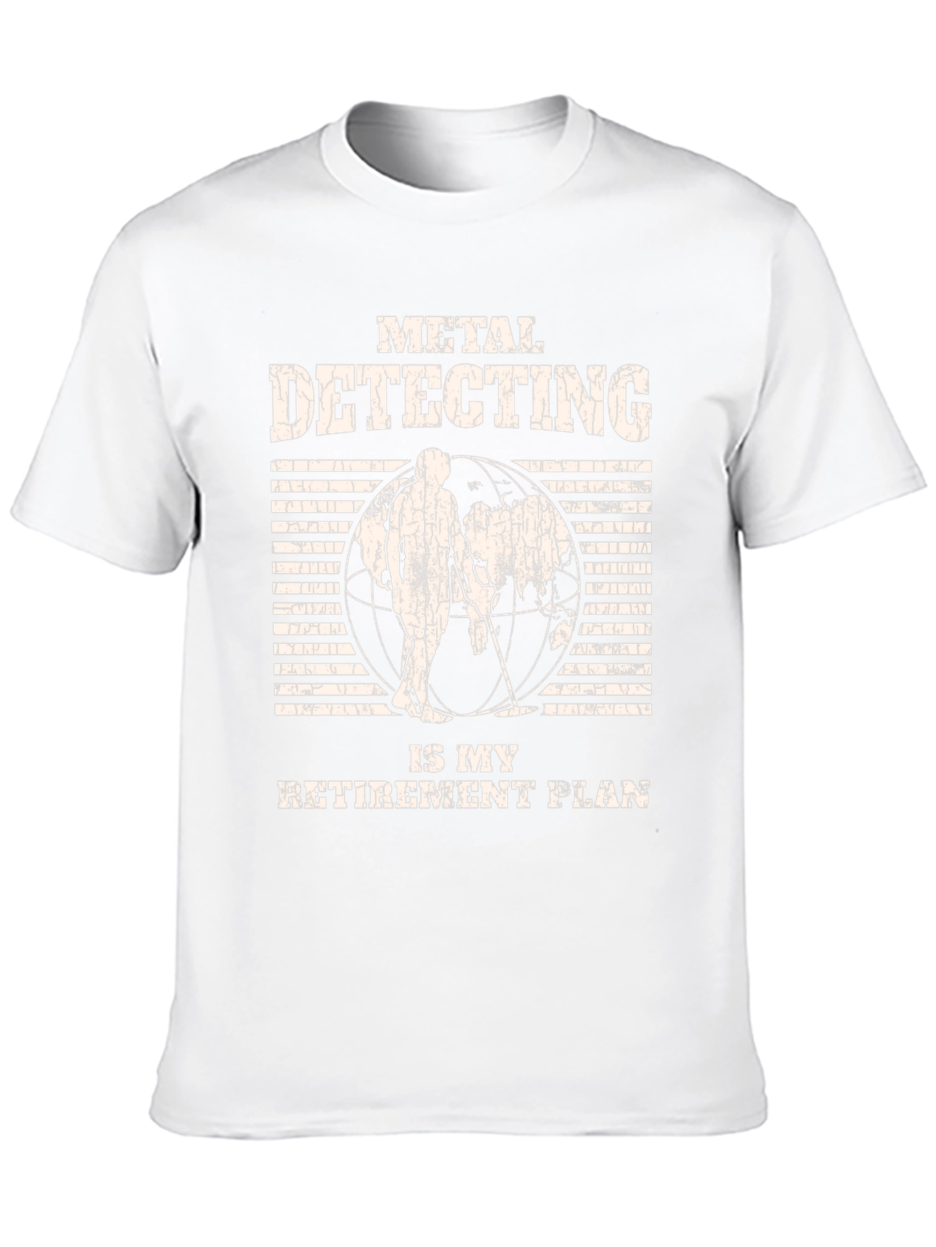 Black Metal Detecting Retirement Plan T-Shirt view 10