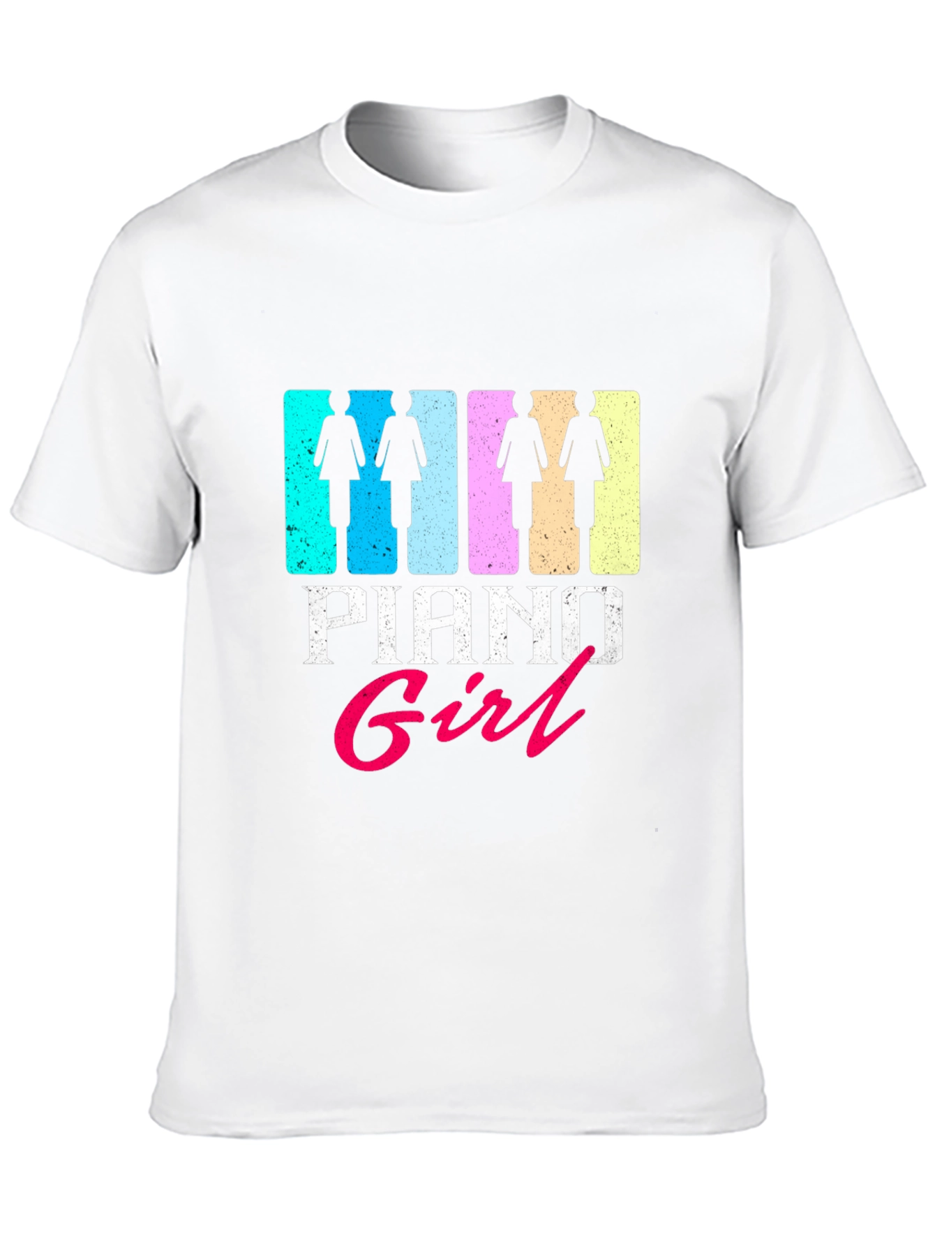 Black Piano Girl Graphic T-Shirt - Trendy Music Lover Tee view 10