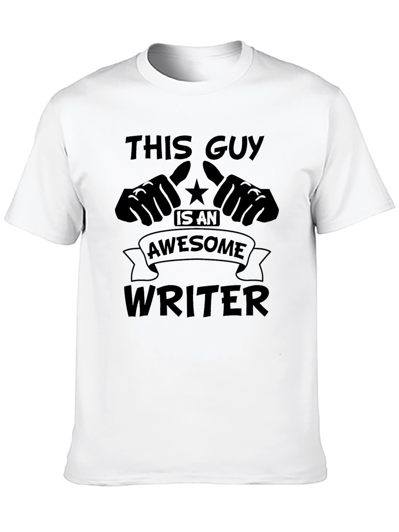 Black Awesome Writer Black Graphic T-Shirt view 10