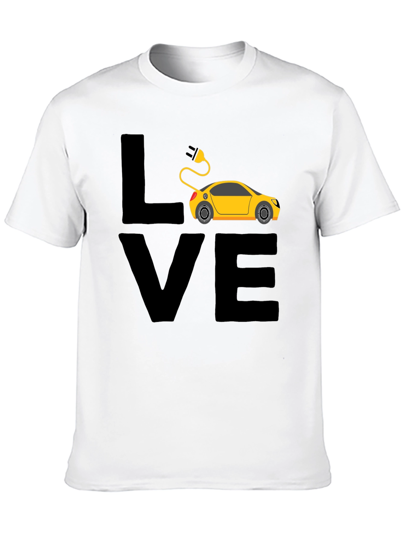 Black Electric Car Lover T-Shirt - Black view 10