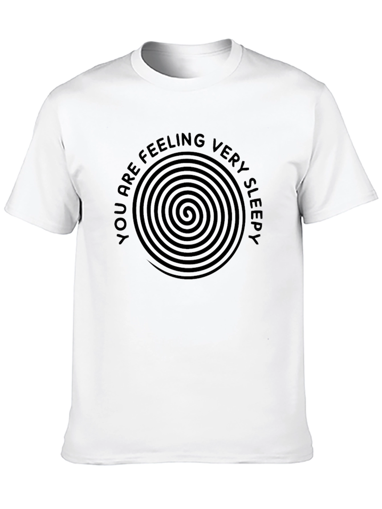 Black Hypnotic Sleep Spiral Graphic Tee - Black Cotton T-Shirt view 10
