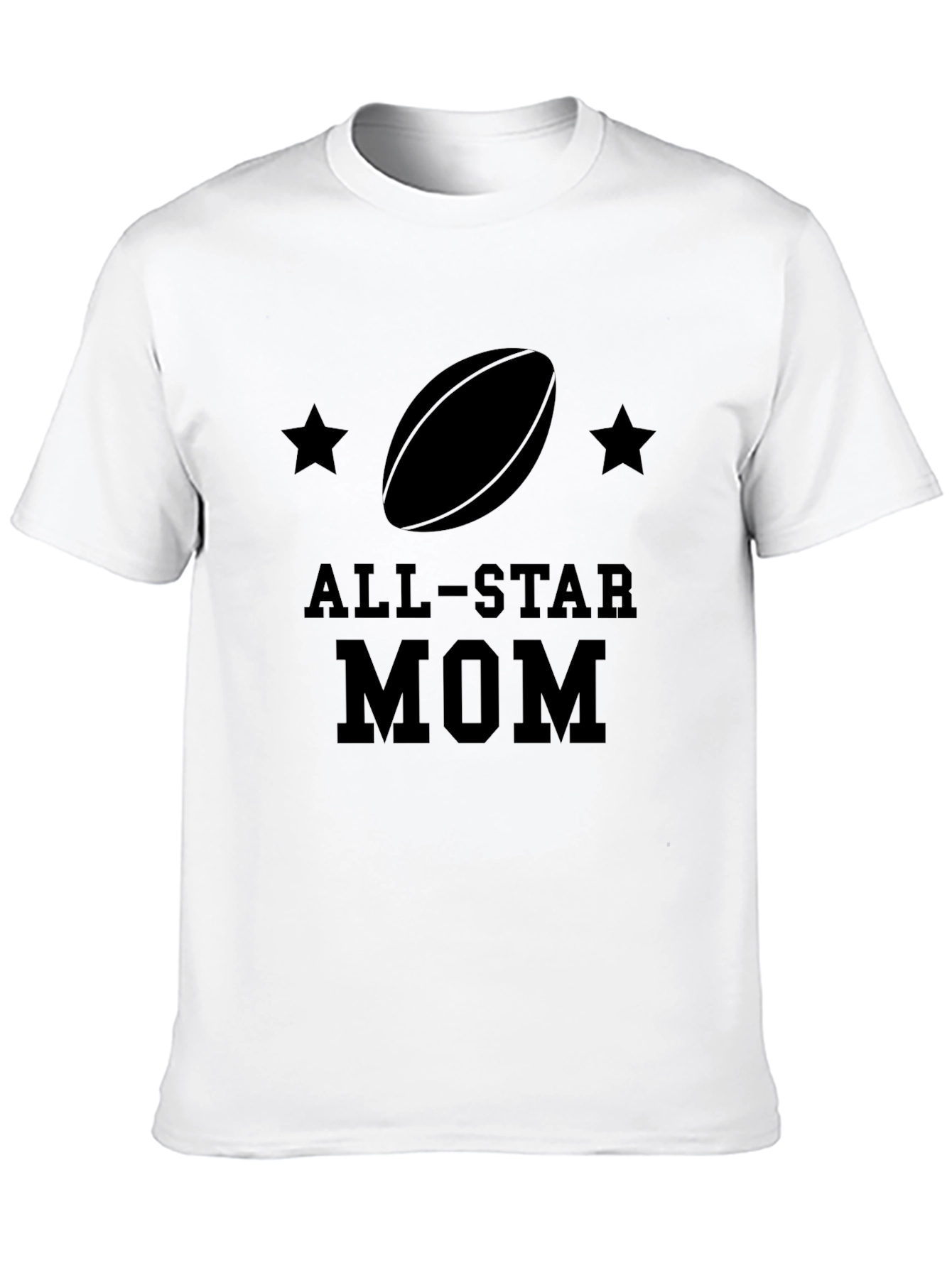 Black All-Star Mom Rugby Graphic Tee view 10