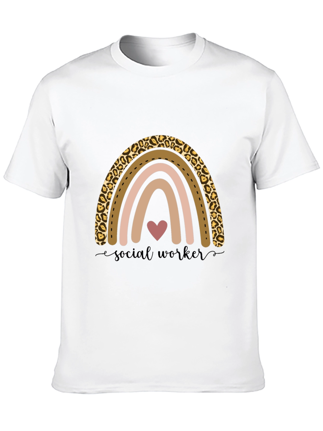 Black Social Worker Rainbow Graphic Tee view 10