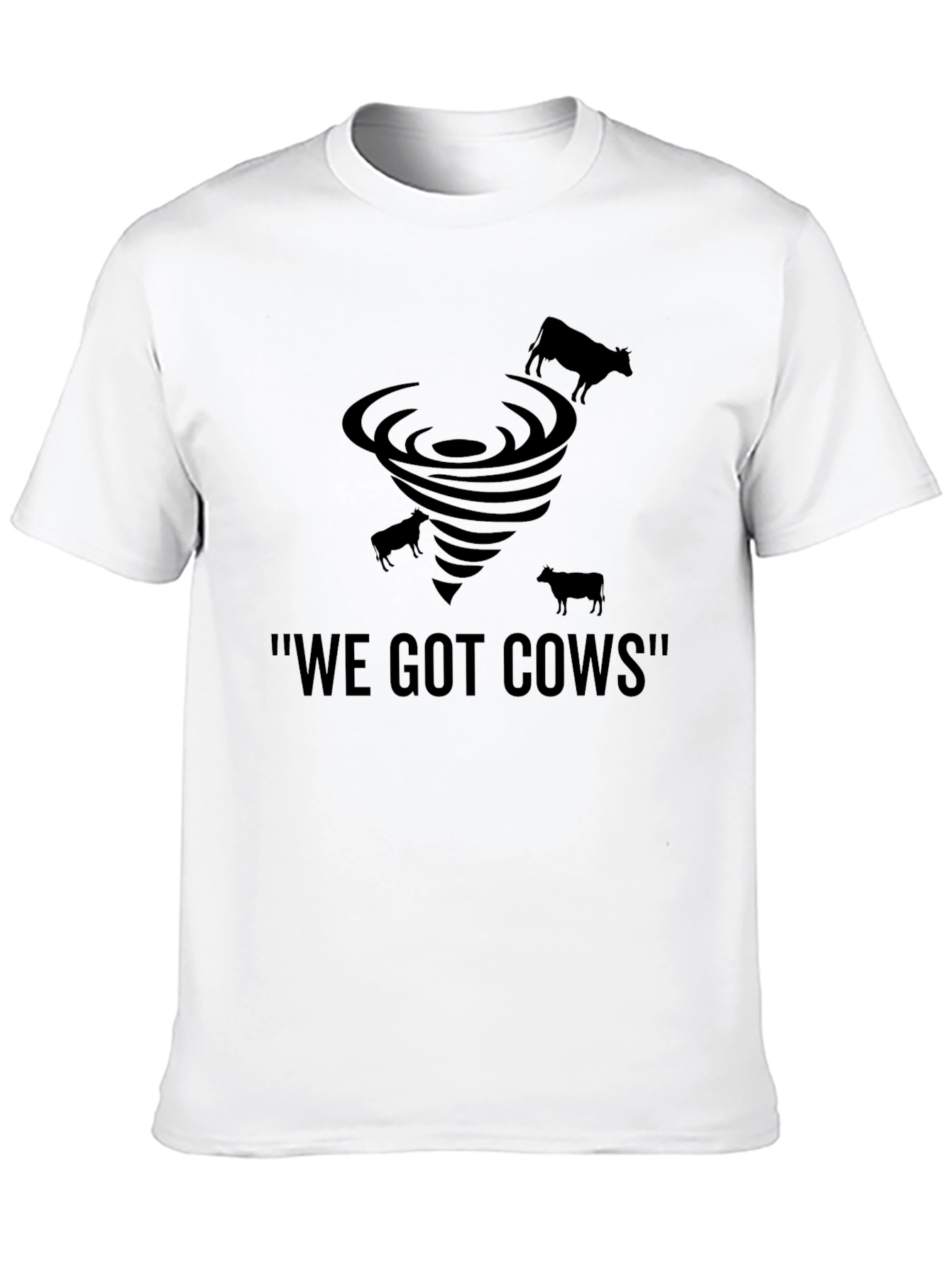 Black We Got Cows Tornado Graphic T-Shirt view 10