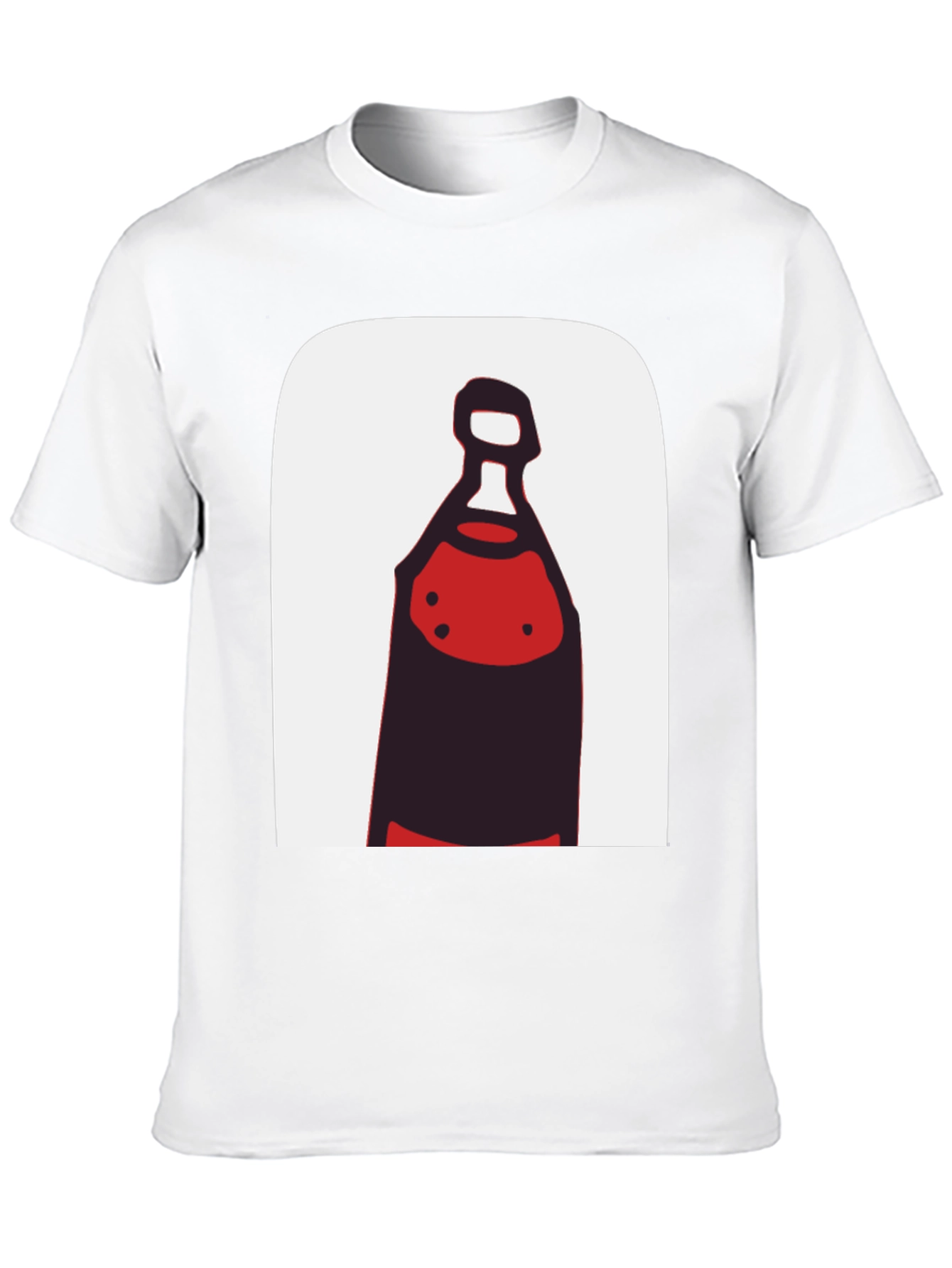 Black Abstract Bottle Graphic Tee - Black Cotton view 10