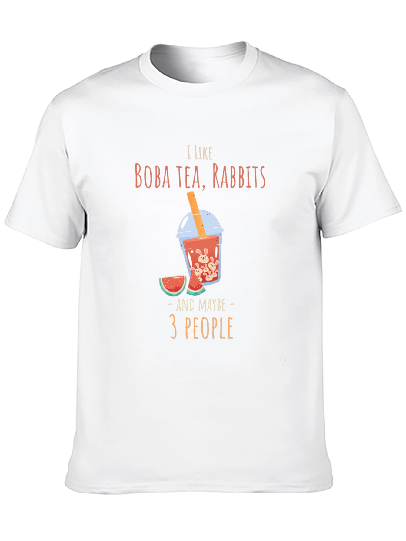 Boba Tea & Rabbit Graphic T-Shirt - 10