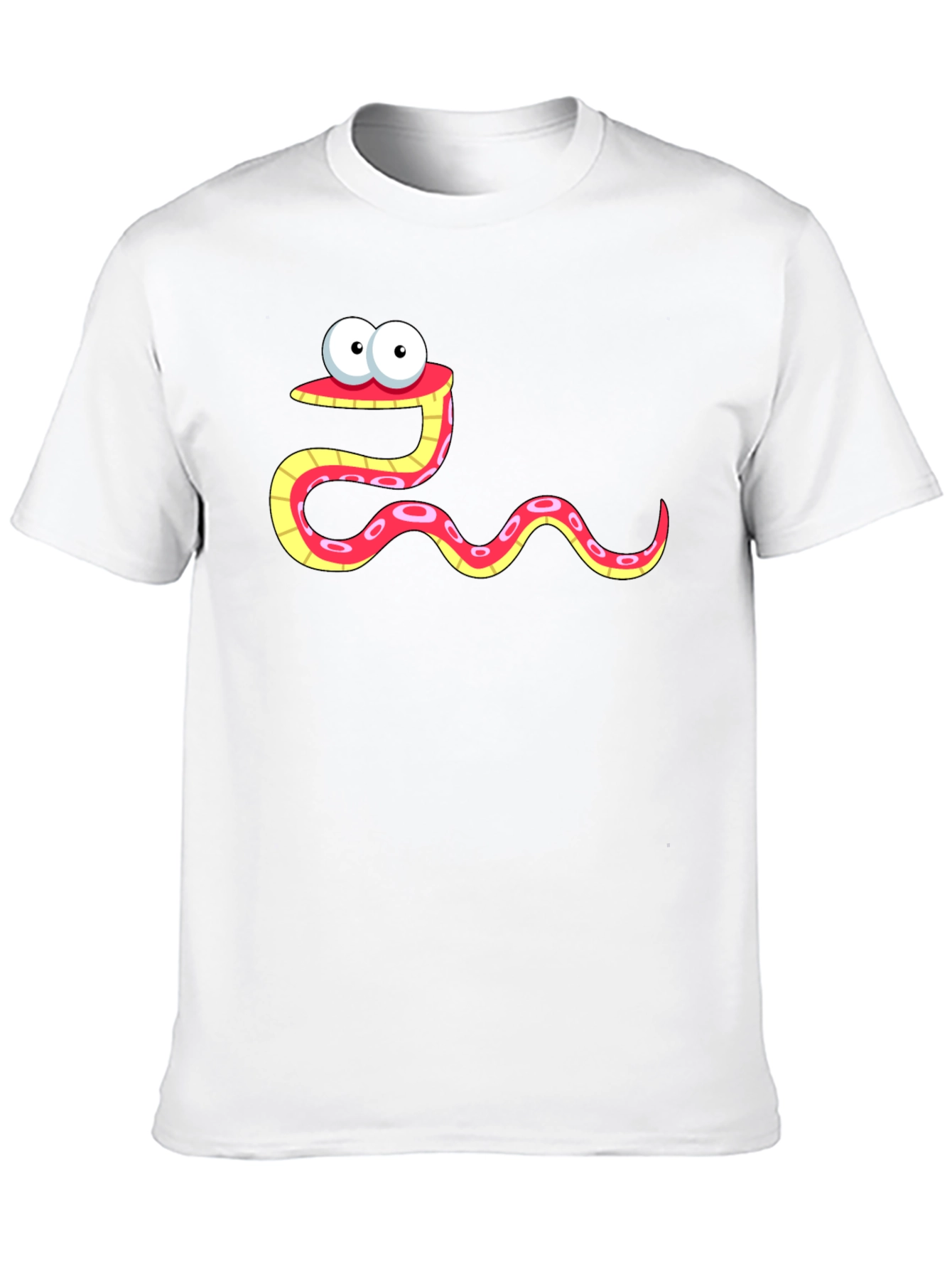 Black Cartoon Snake Graphic Tee - Black Cotton Shirt view 10