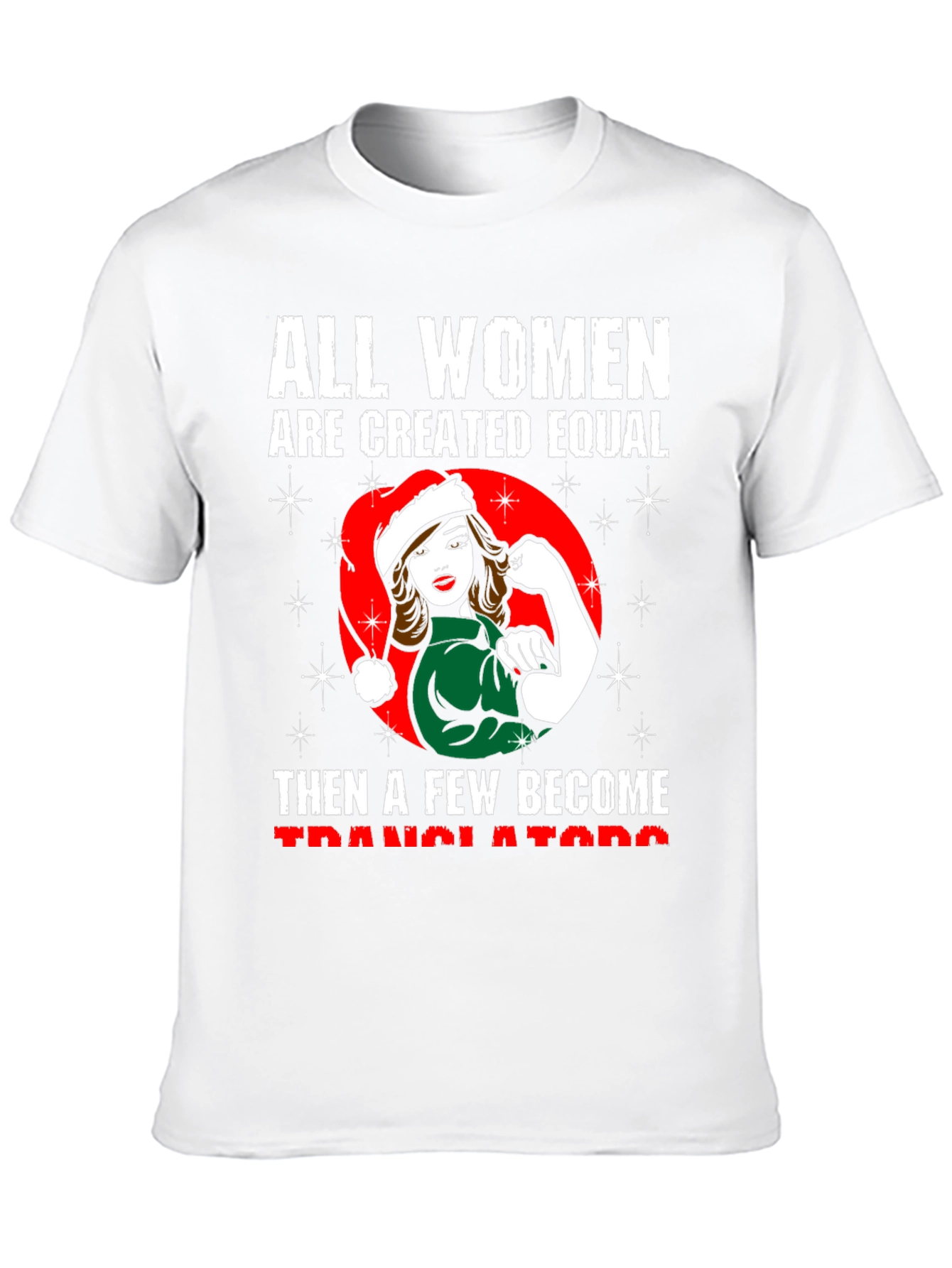 Black All Women Translators Christmas T-Shirt view 10