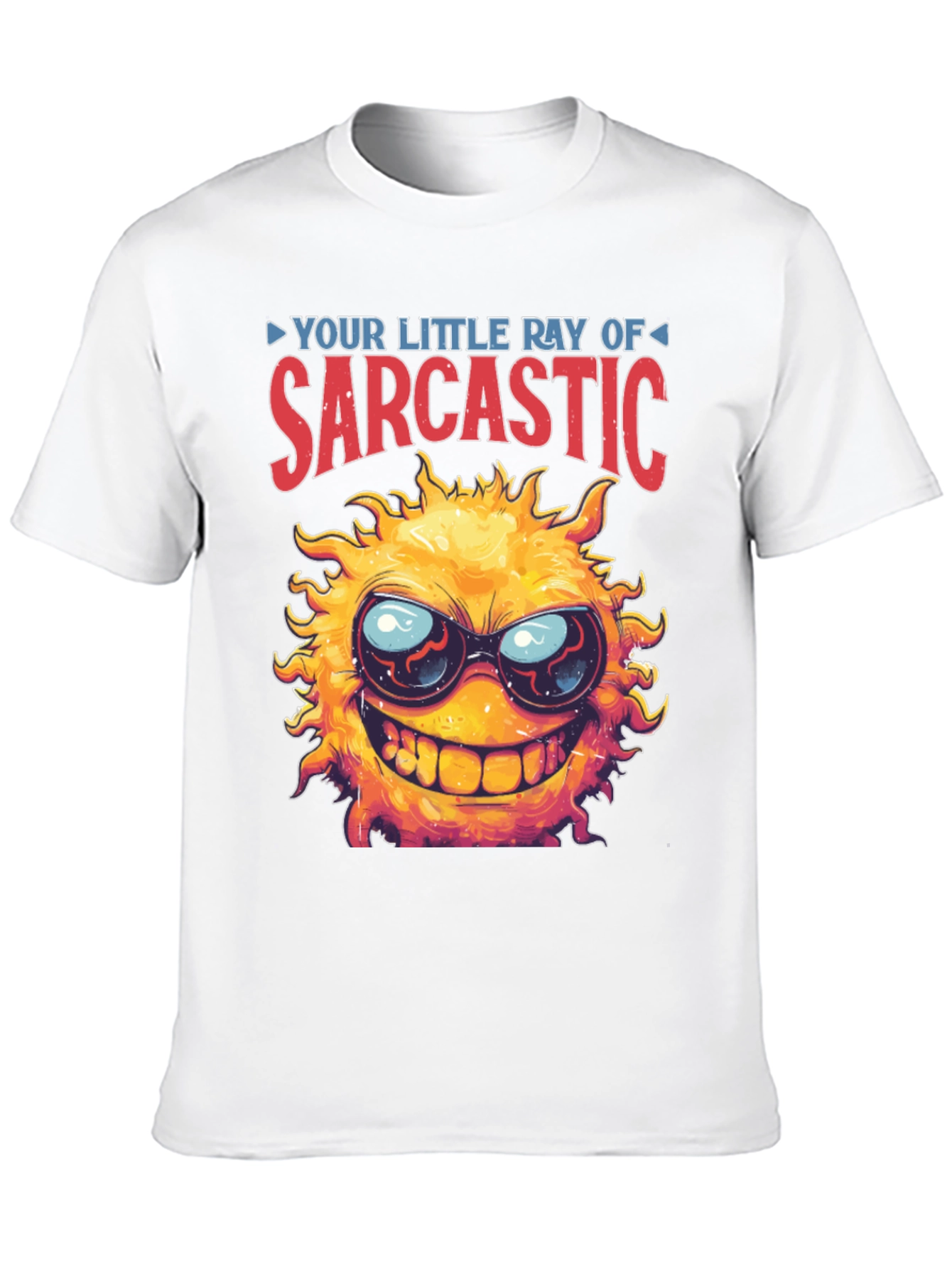 Black Sarcastic Sun Graphic T-Shirt - Black view 10