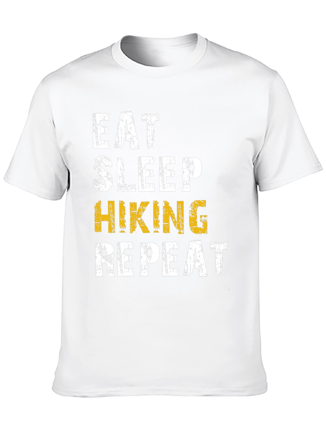 Black Eat Sleep Hiking Repeat T-Shirt - Black Cotton Tee view 10