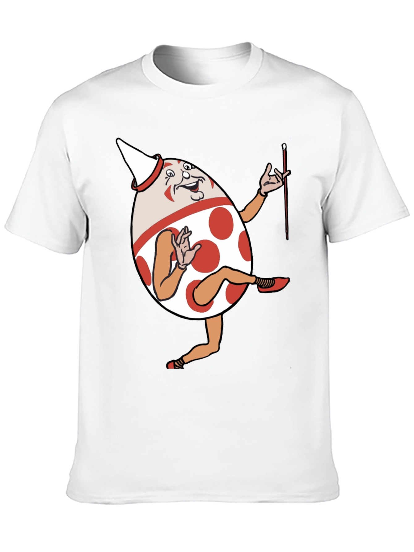 Black Funny Egg Cartoon Character Graphic T-Shirt view 10