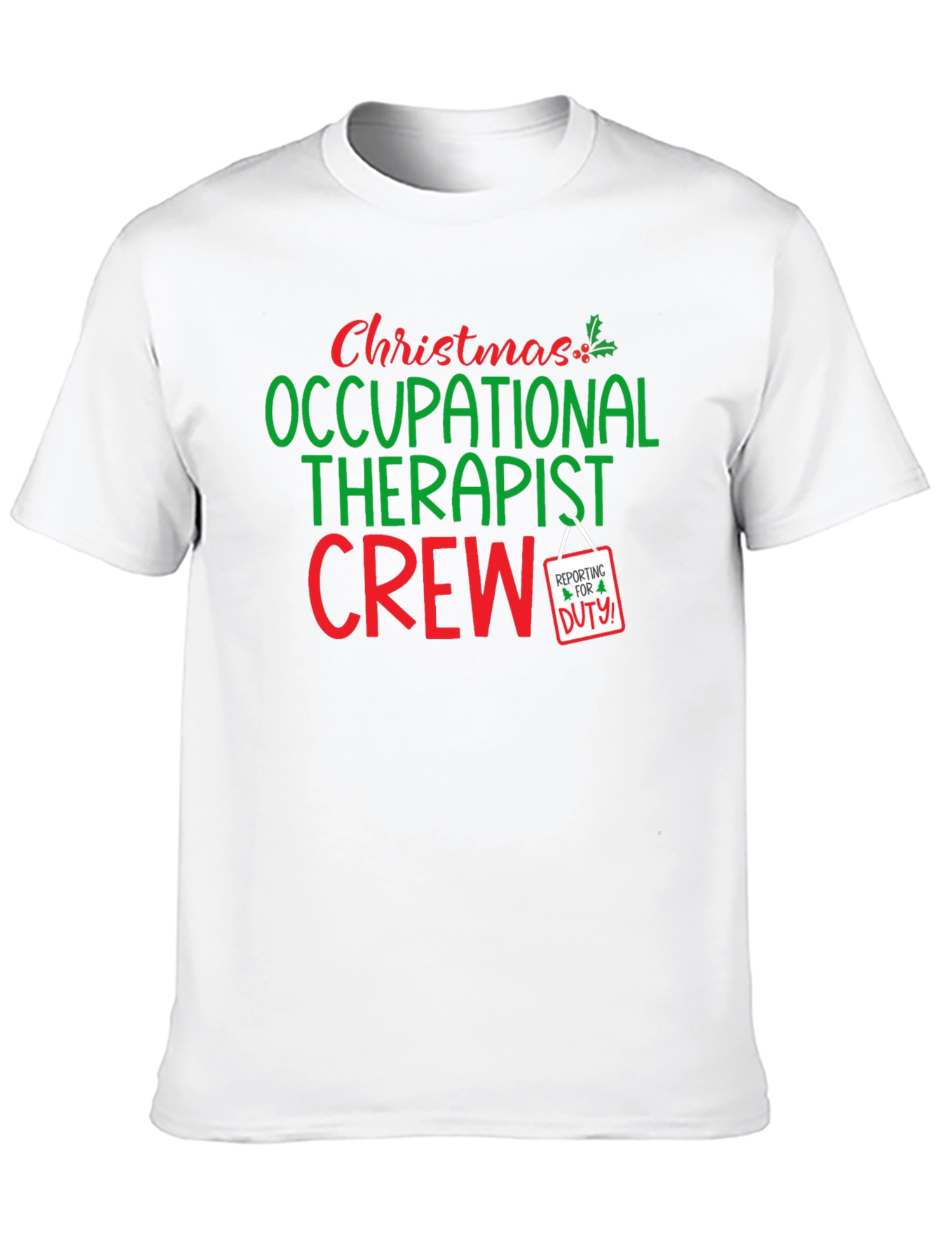 Christmas Occupational Therapist Crew Holiday T-Shirt - 10
