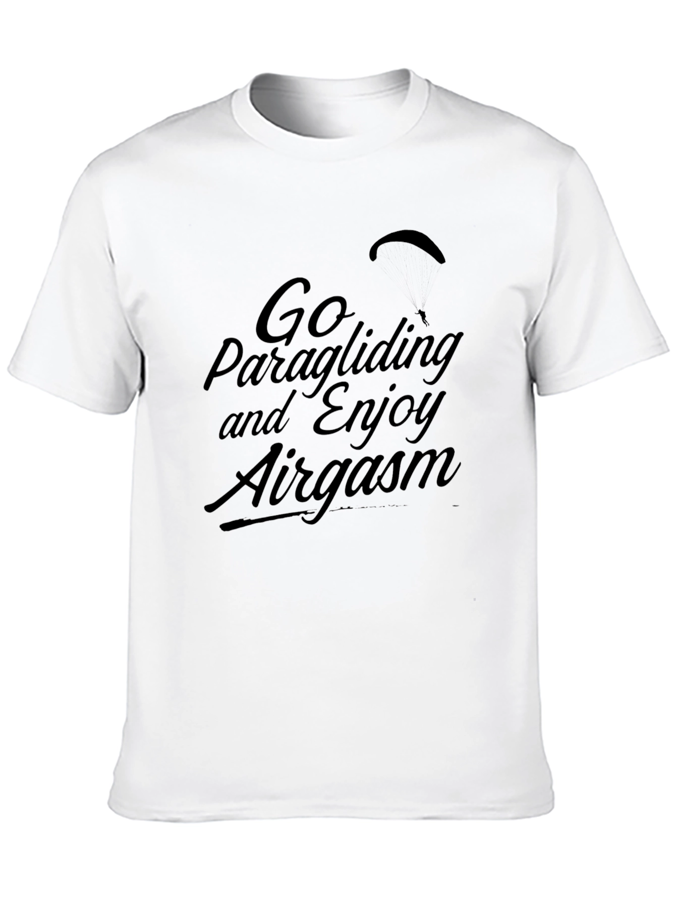 Black Go Paragliding T-Shirt: Enjoy Airgasm!  view 10