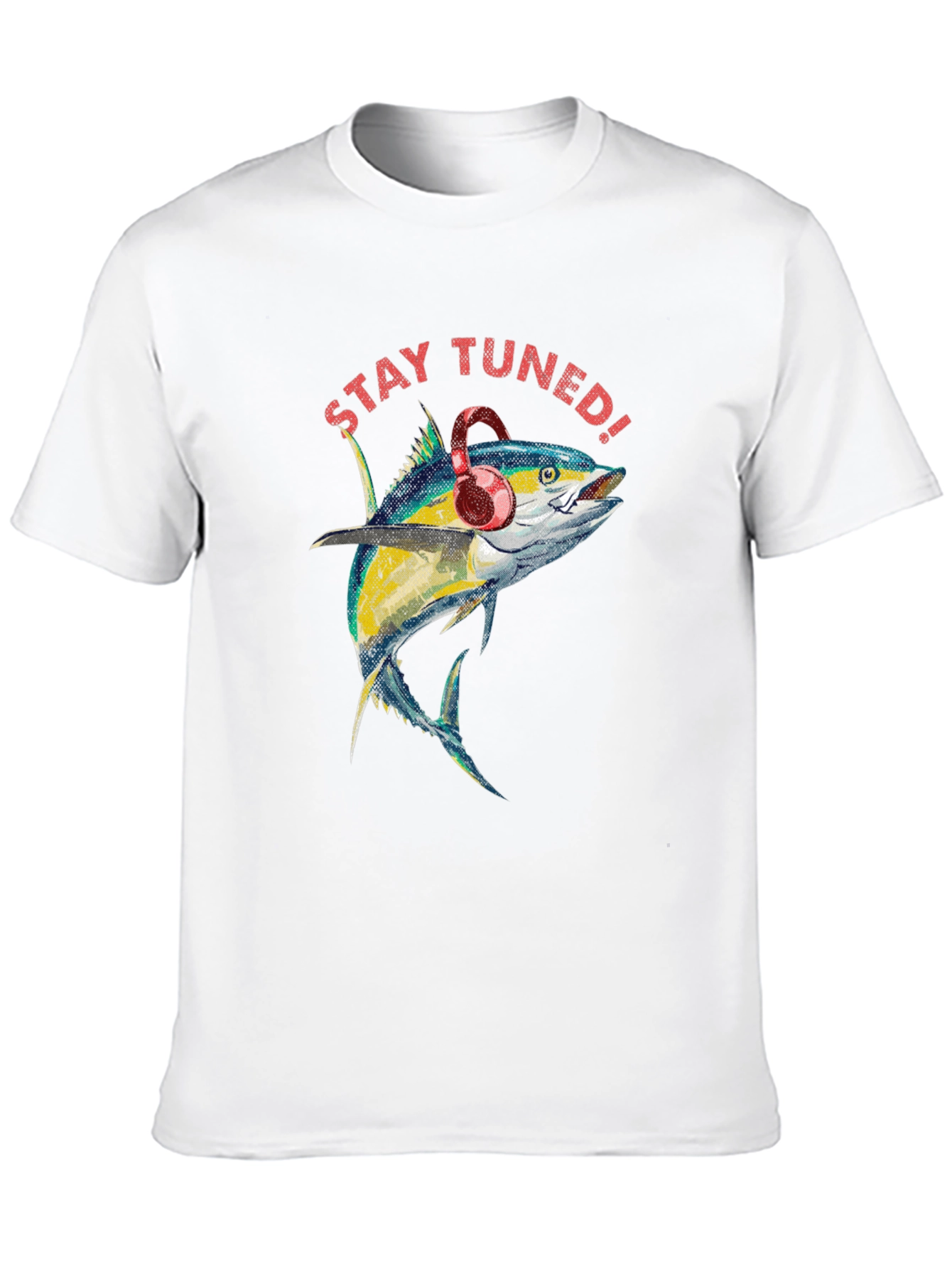 Black Stay Tuned Fish Graphic Tee view 10