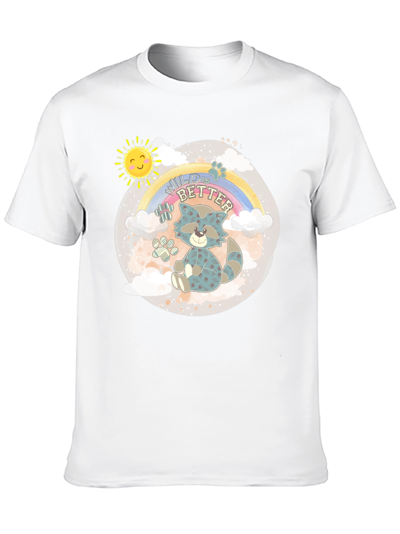 Black Wild is Better Raccoon Graphic T-Shirt view 10