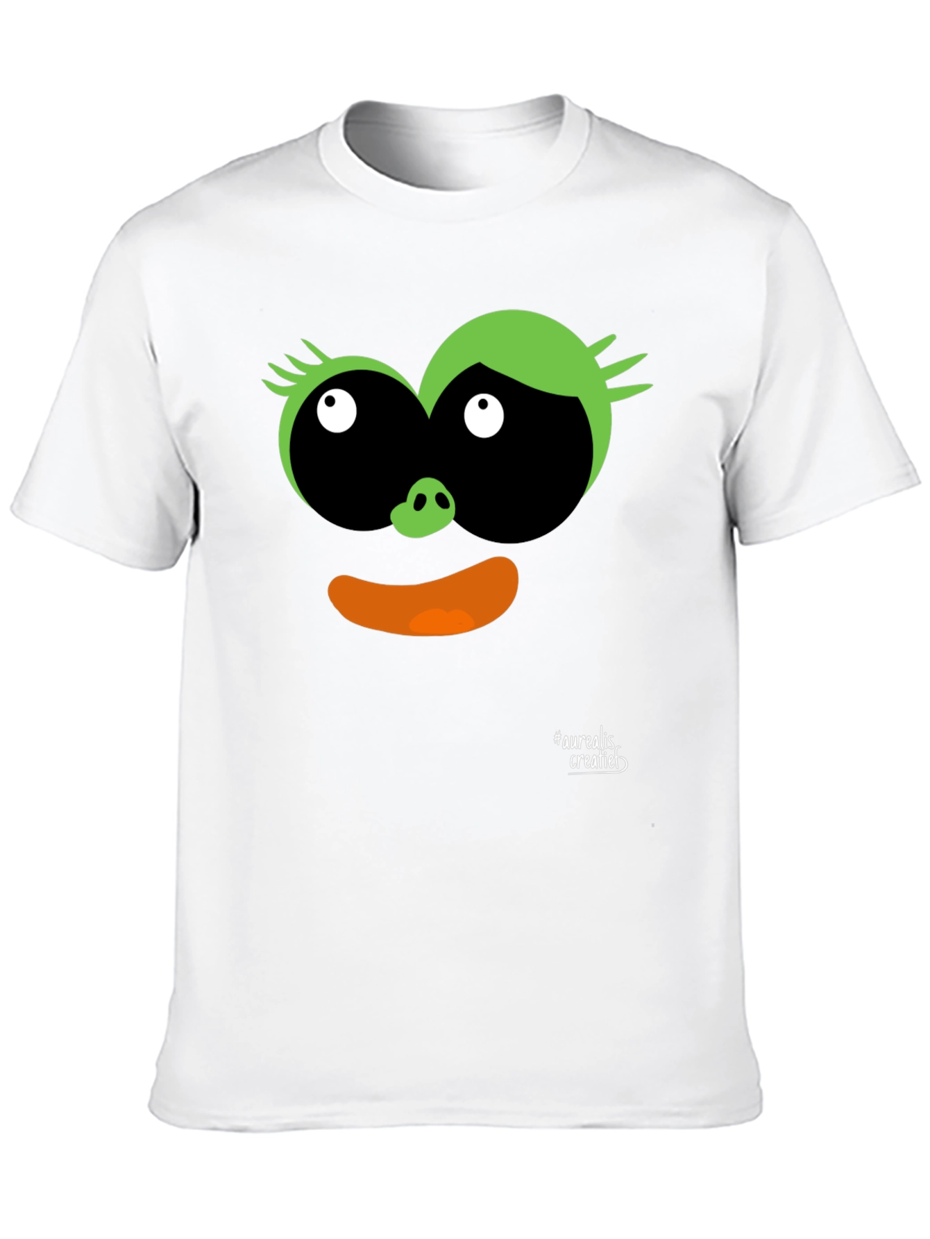 Black Fun Cartoon Face Black T-Shirt view 10
